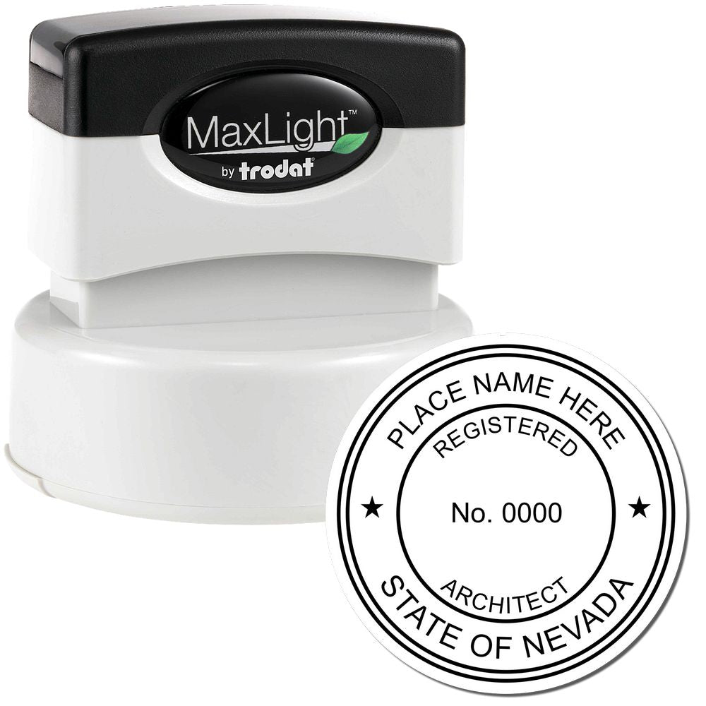 Premium MaxLight Pre-Inked Nevada Architectural Stamp Main Image