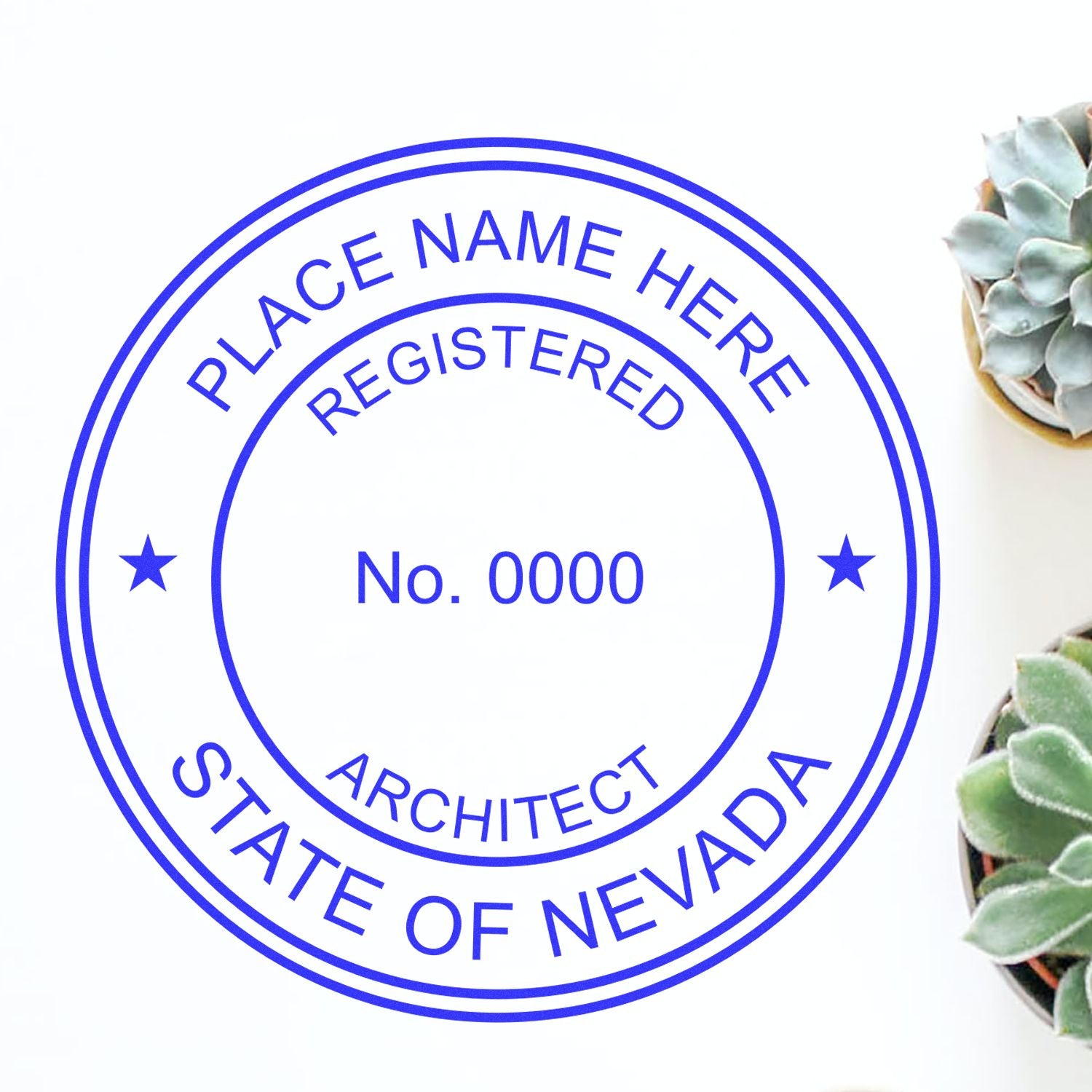 Nevada Architect Seal Stamp Lifestyle Photo