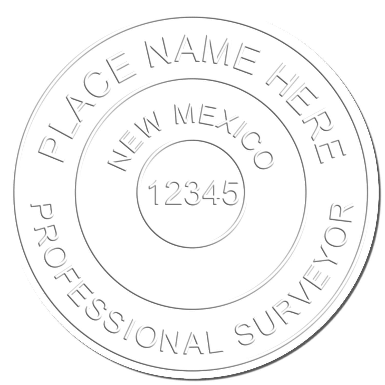 This paper is stamped with a sample imprint of the Long Reach New Mexico Land Surveyor Seal, signifying its quality and reliability.