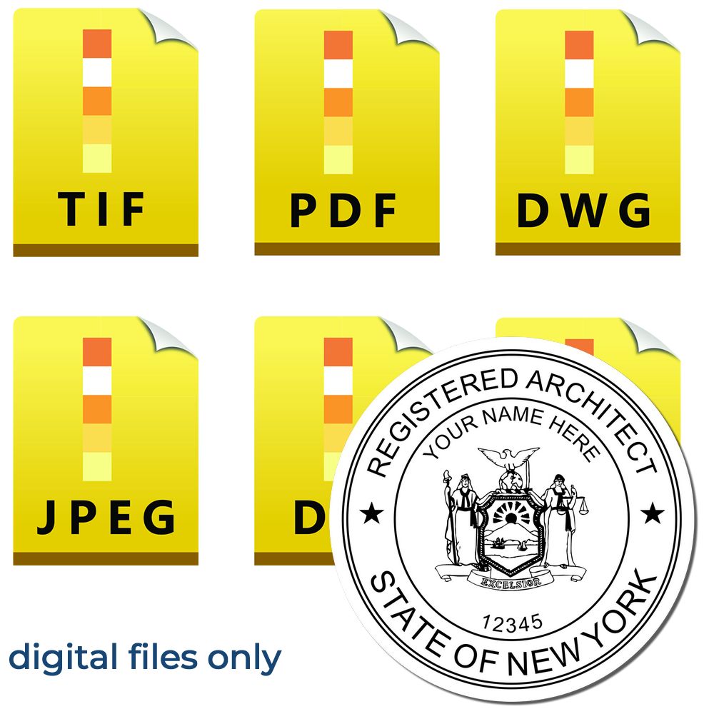 Digital New York Architect Stamp, Electronic Seal for New York Architect Main Image