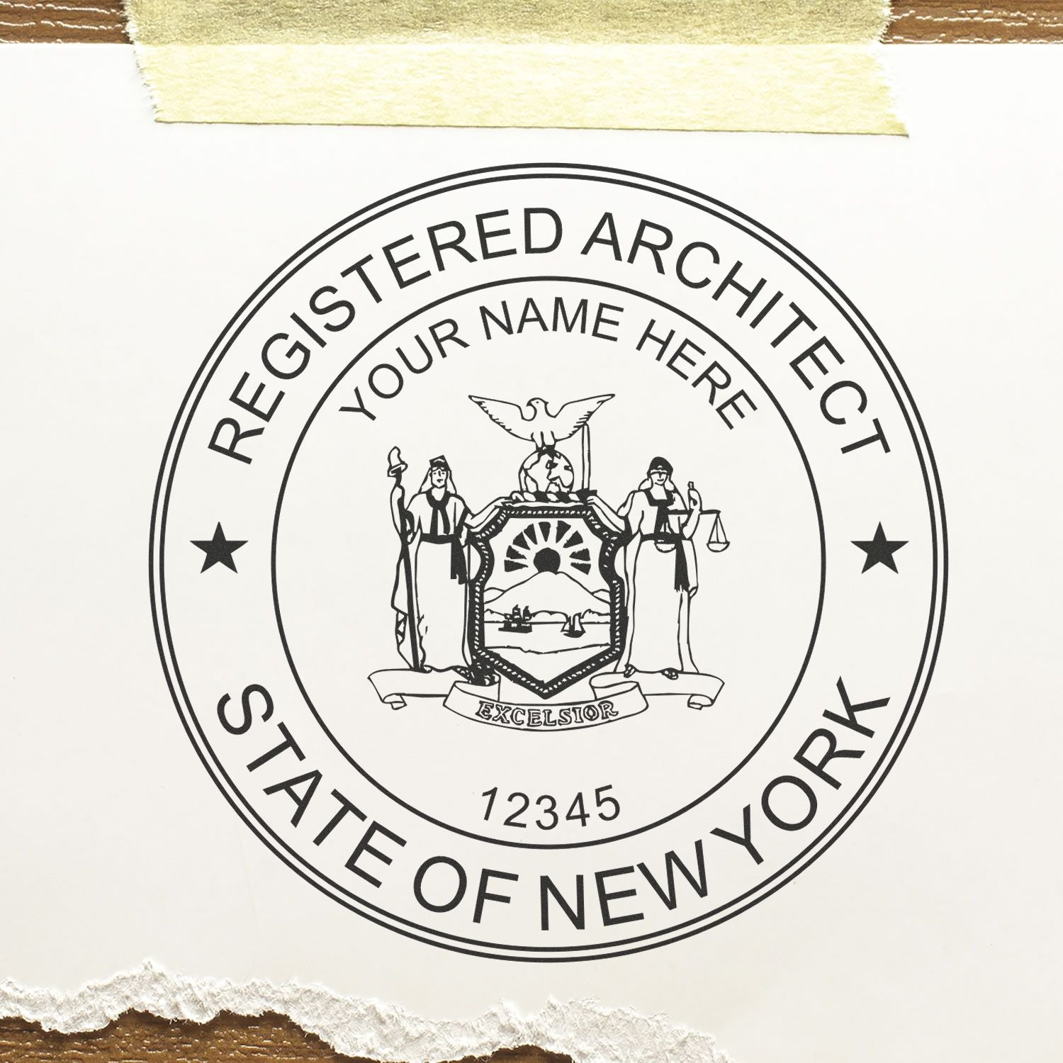 New York Architect Seal Stamp Lifestyle Photo