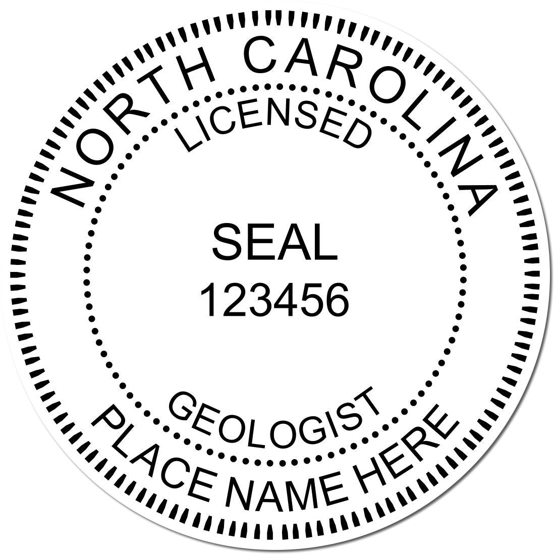 This paper is stamped with a sample imprint of the Digital North Carolina Geologist Stamp, Electronic Seal for North Carolina Geologist, signifying its quality and reliability.