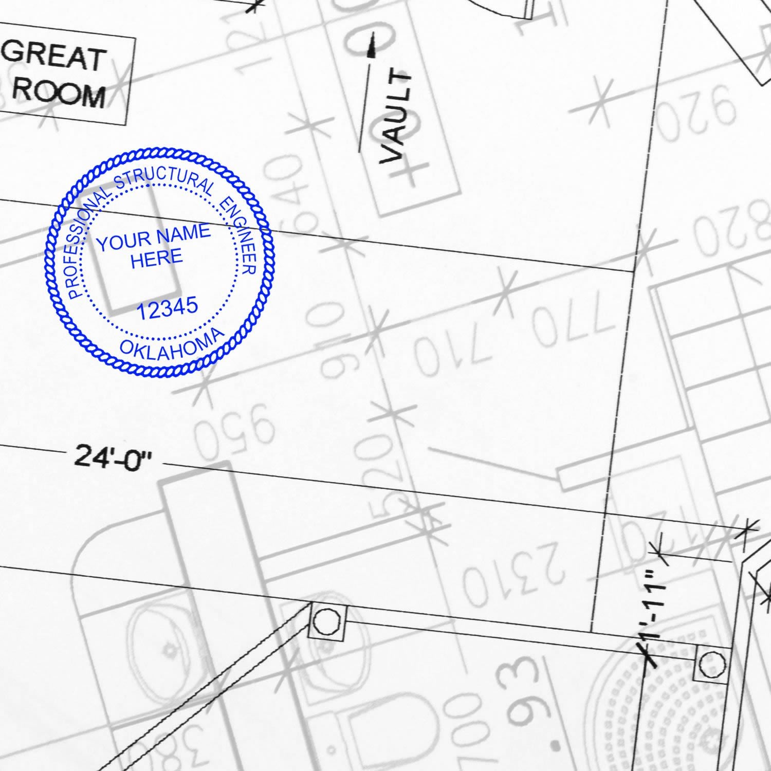 Regular Rubber Engineer Regular Stamp of Seal