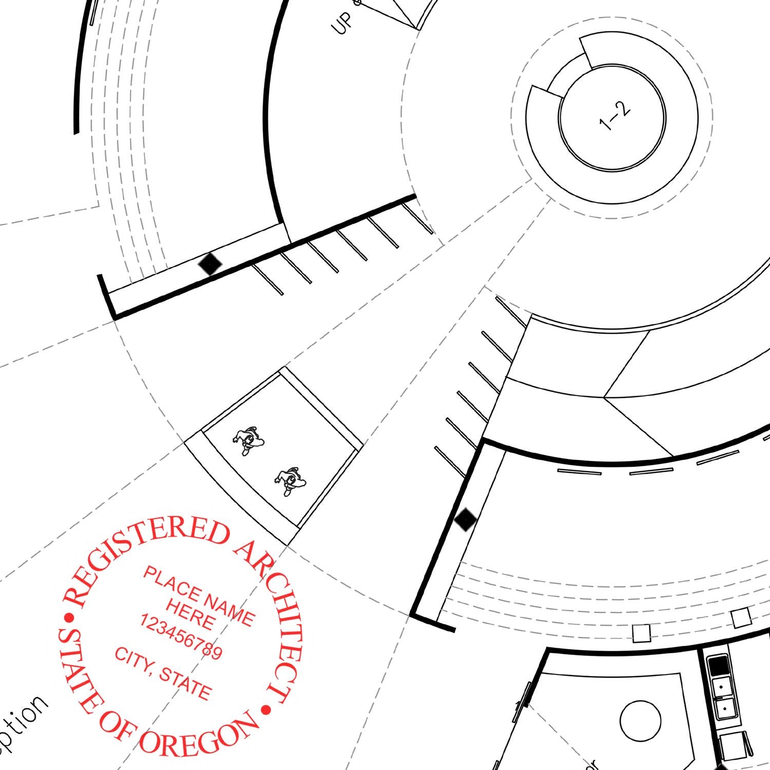 Digital Oregon Architect Stamp, Electronic Seal for Oregon Architect Mount Only