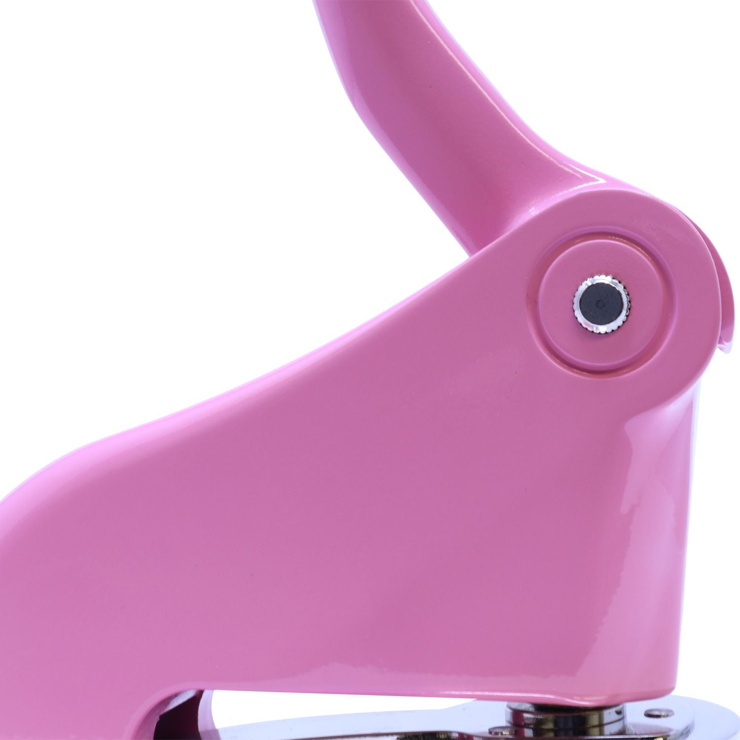 Close-up of the Professional Engineer Pink Gift Seal Embosser, showcasing its sleek pink handle and detailed embossing mechanism.