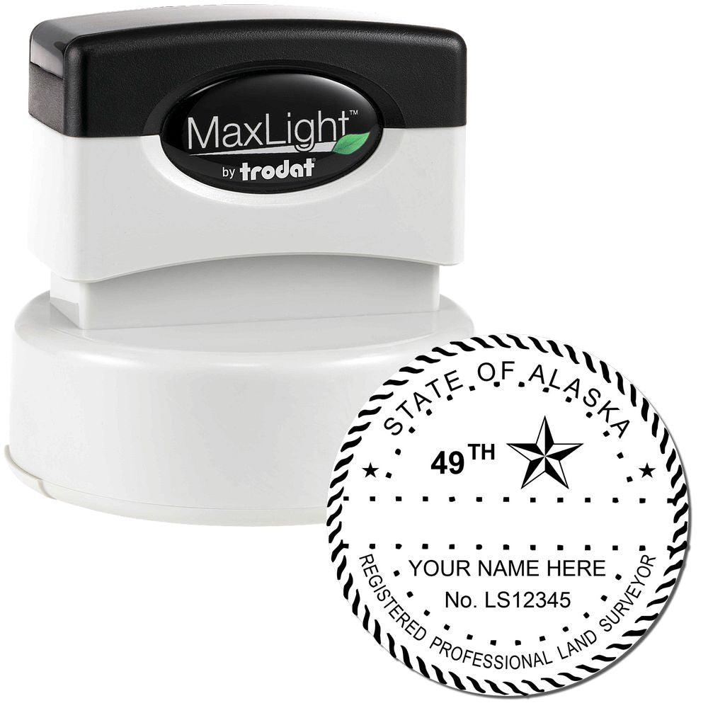 Premium MaxLight Pre-Inked Alaska Surveyors Stamp Main Image