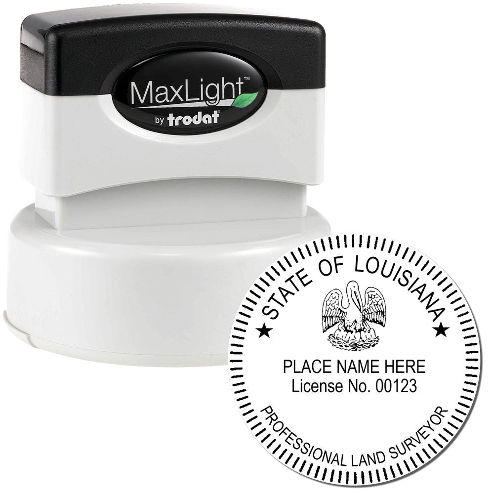 Premium MaxLight Pre-Inked Louisiana Surveyors Stamp Main Image