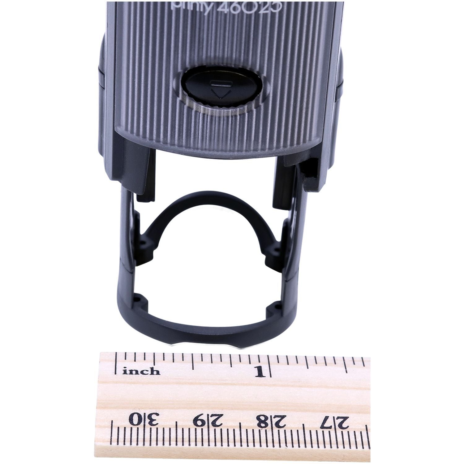 Measurment of Self-Inking Round Great Work with Calculator Stamp with Ruler