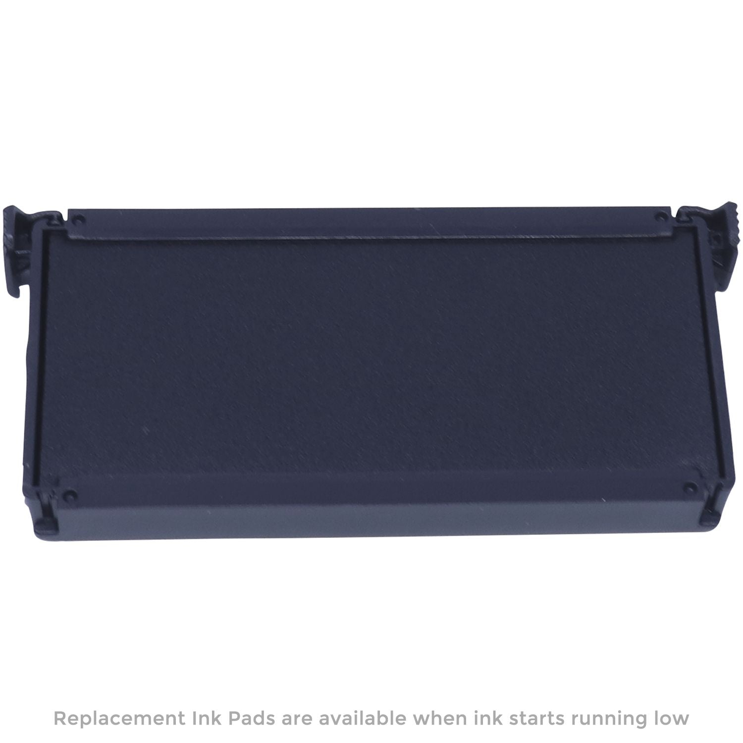 Self Inking Postage Due Stamp replacement ink pad, rectangular and black, with text Replacement Ink Pads are available when ink starts running low.