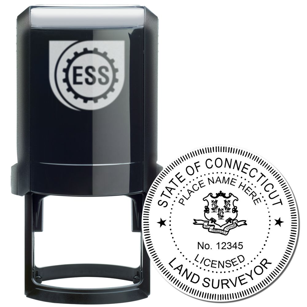 Self-Inking Connecticut Land Surveyor Stamp Main Image