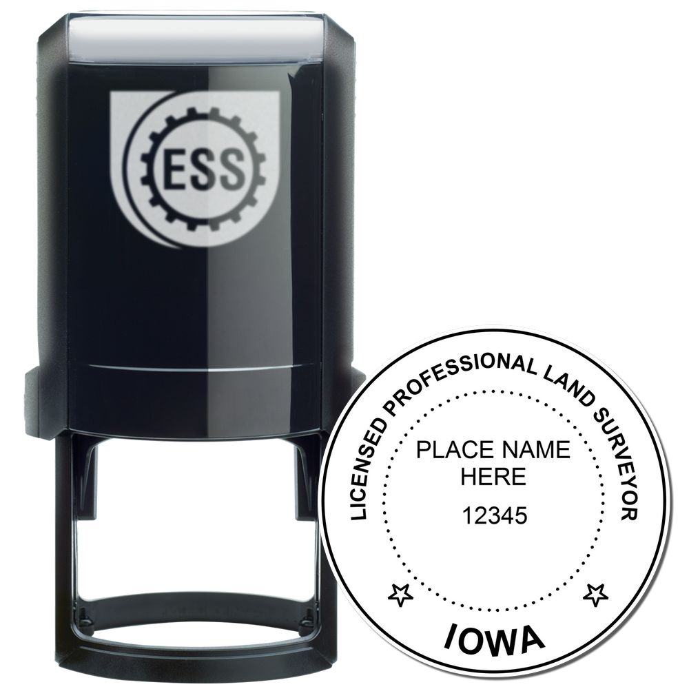 Self-Inking Iowa Land Surveyor Stamp Main Image