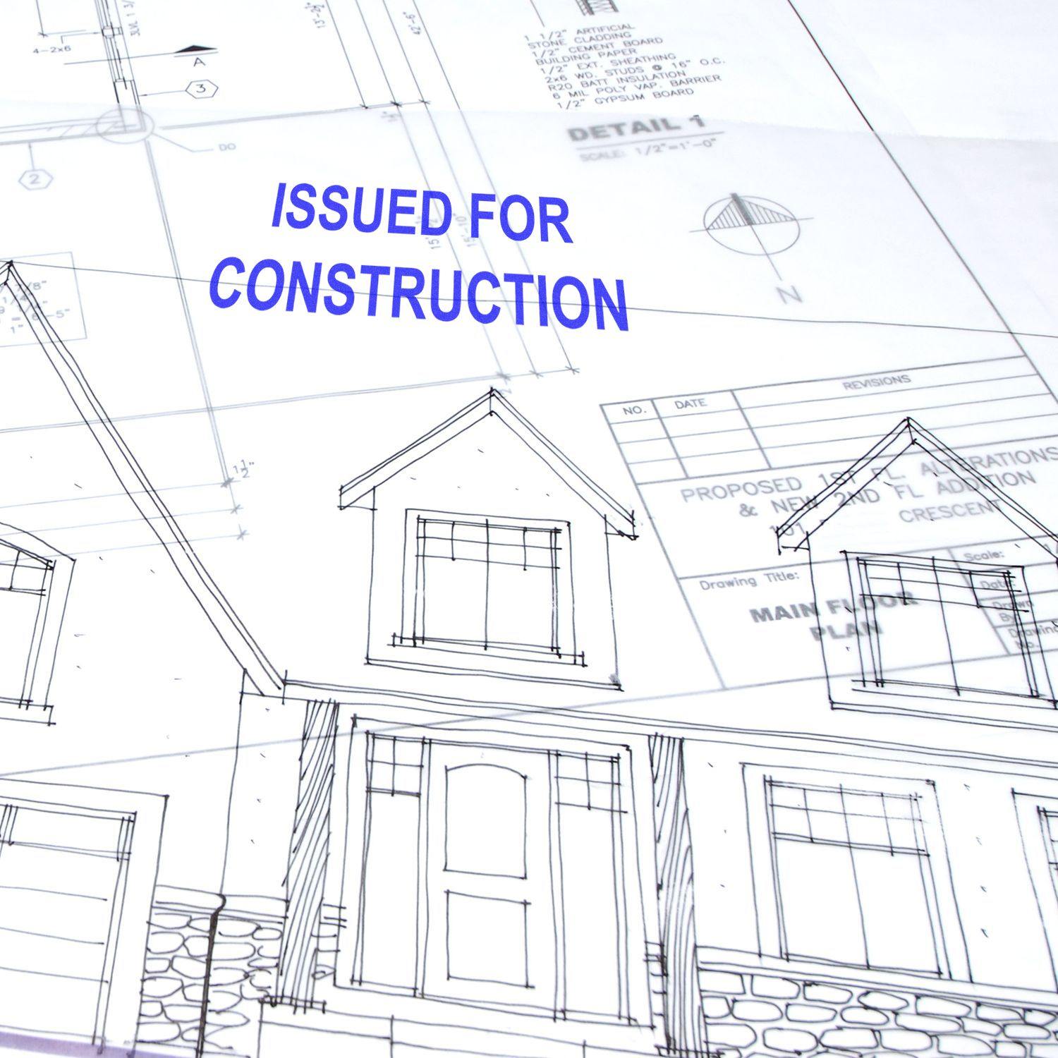 Self Inking Issued For Construction Stamp 3045S In Use 5