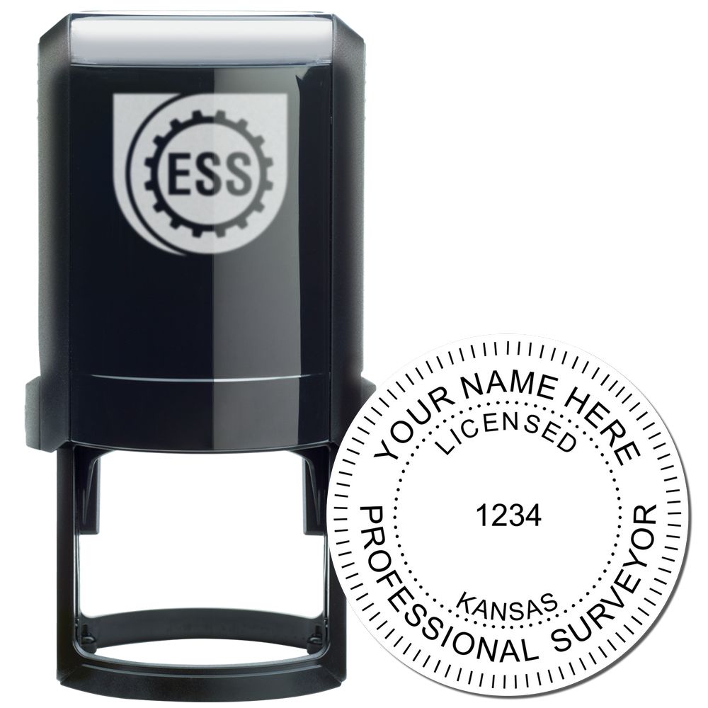 Self-Inking Kansas Land Surveyor Stamp Main Image