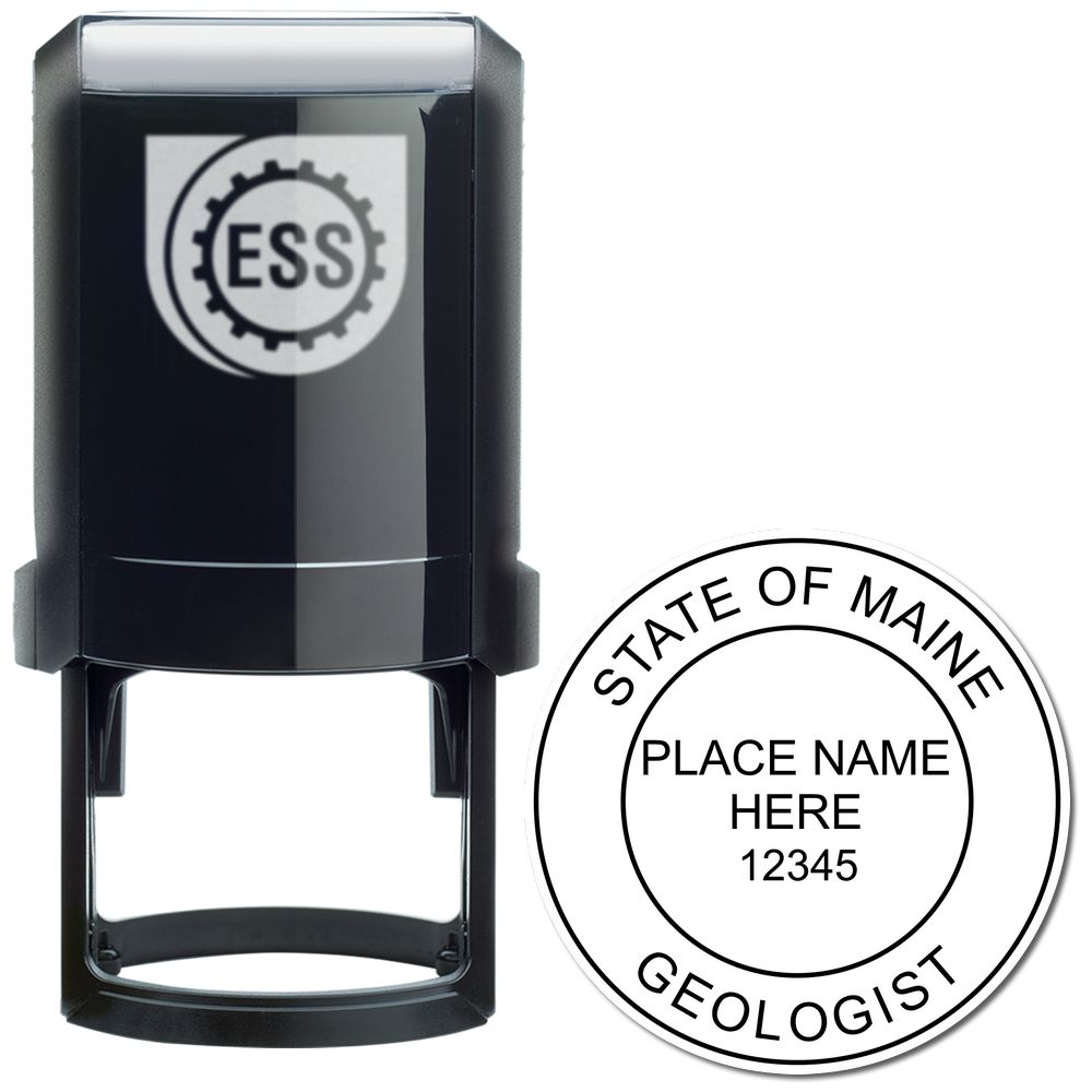 The main image for the Self-Inking Maine Geologist Stamp depicting a sample of the imprint and imprint sample