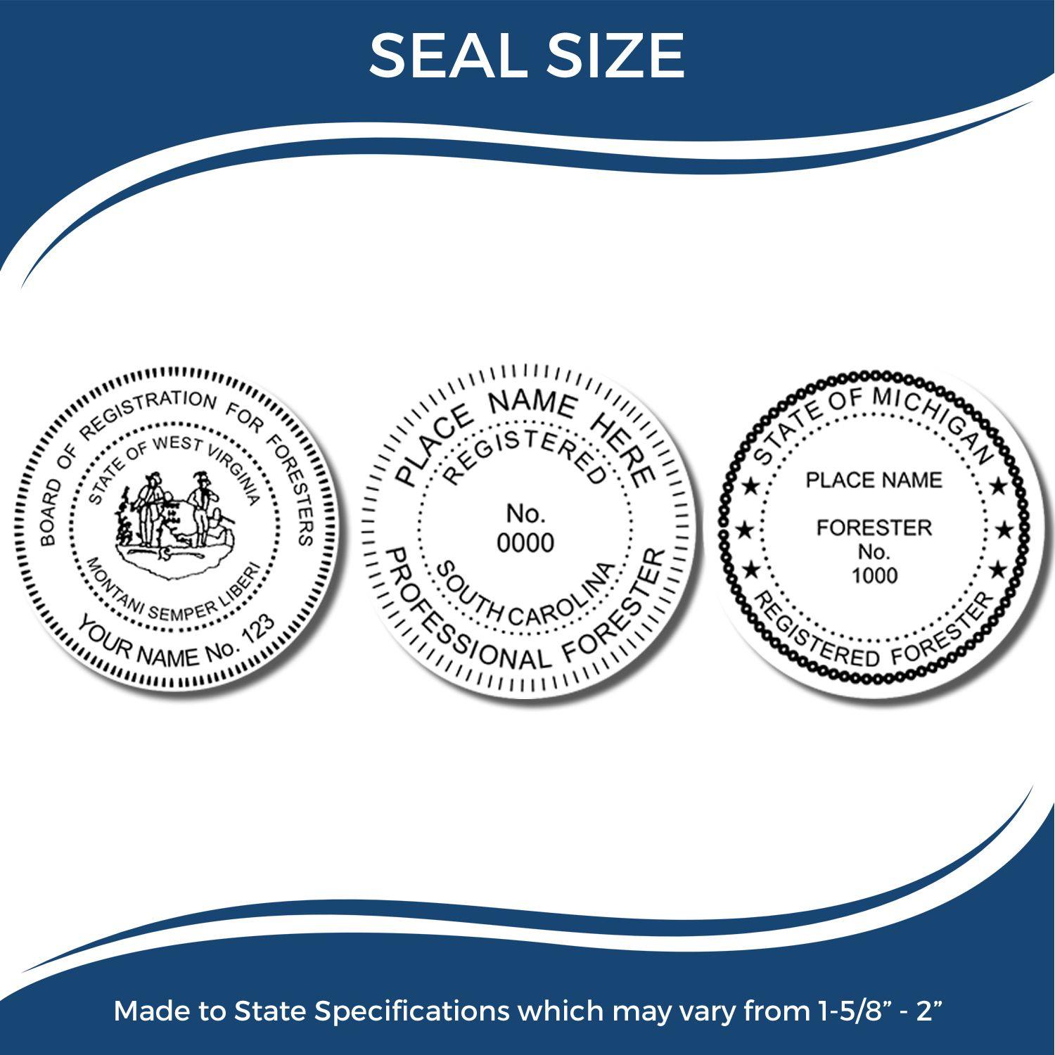 Forester Blue Soft Seal Embosser - Engineer Seal Stamps - Embosser Type_Handheld, Embosser Type_Soft Seal, Type of Use_Professional