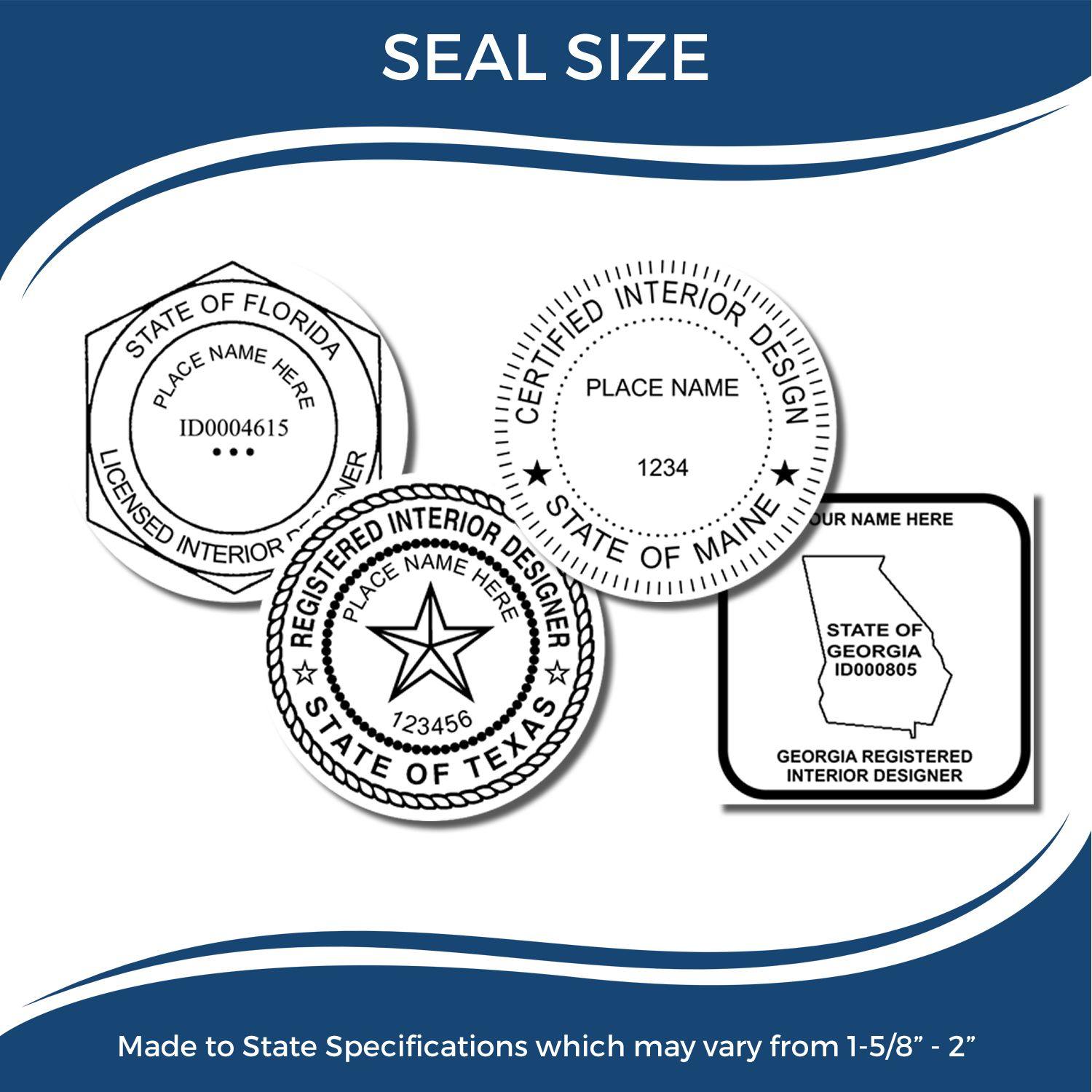 Xstamper Interior Designer Pre Inked Rubber Stamp of Seal - Engineer Seal Stamps - Stamp Type_Pre-Inked, Type of Use_Professional