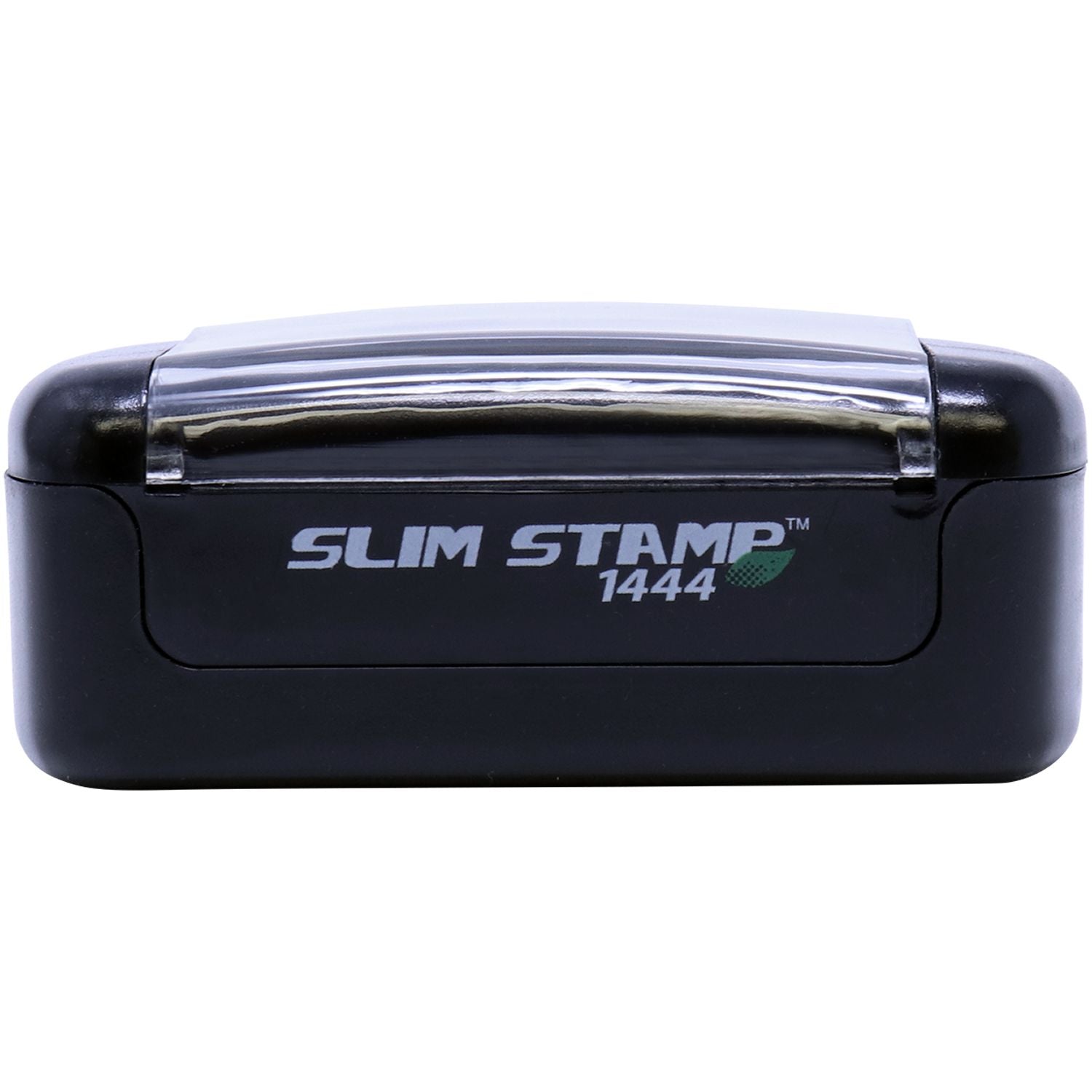 Alt View of Slim Pre-Inked Entered with Date Box Stamp Front View