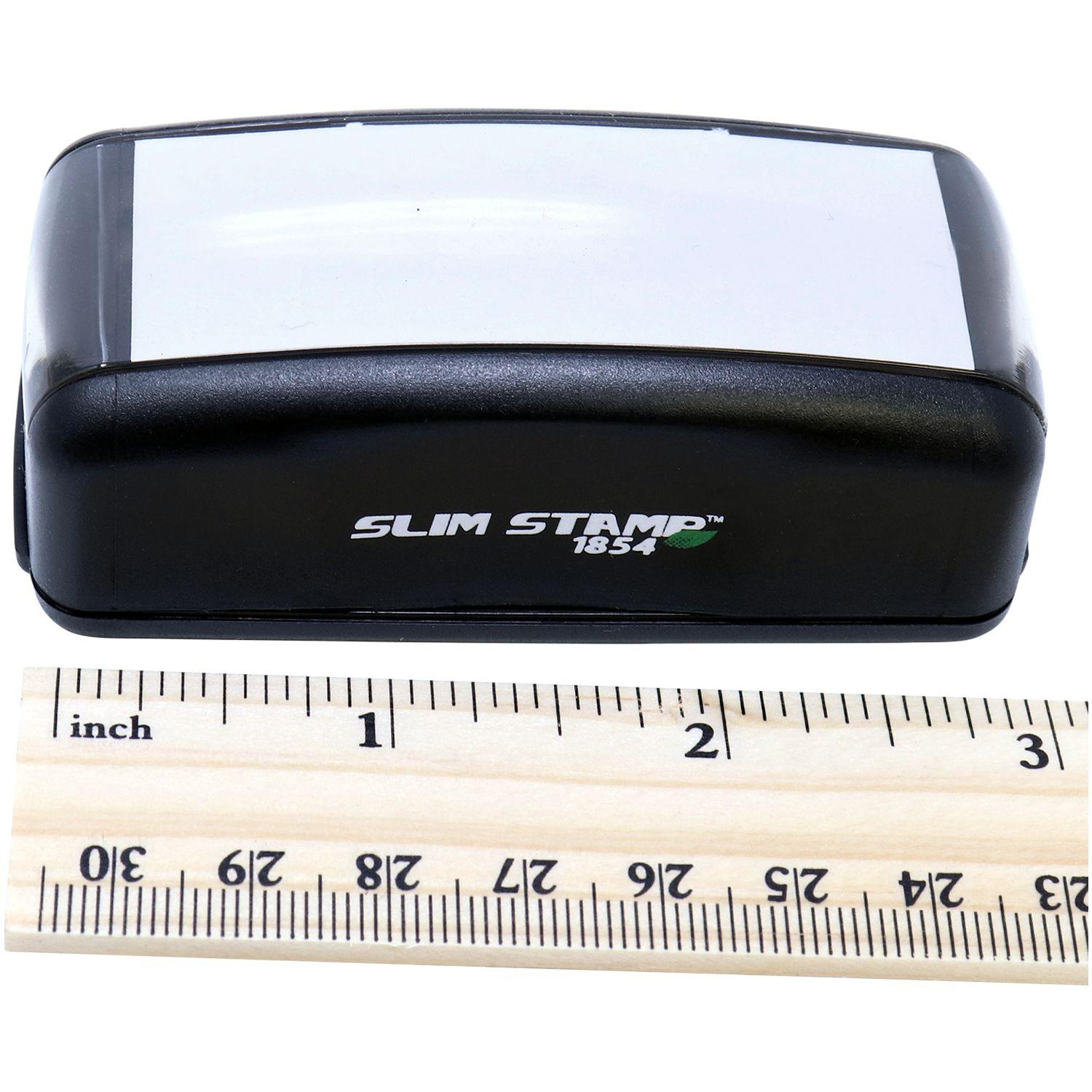 Measurement Large Pre-Inked Read and Route with Lines Stamp with Ruler