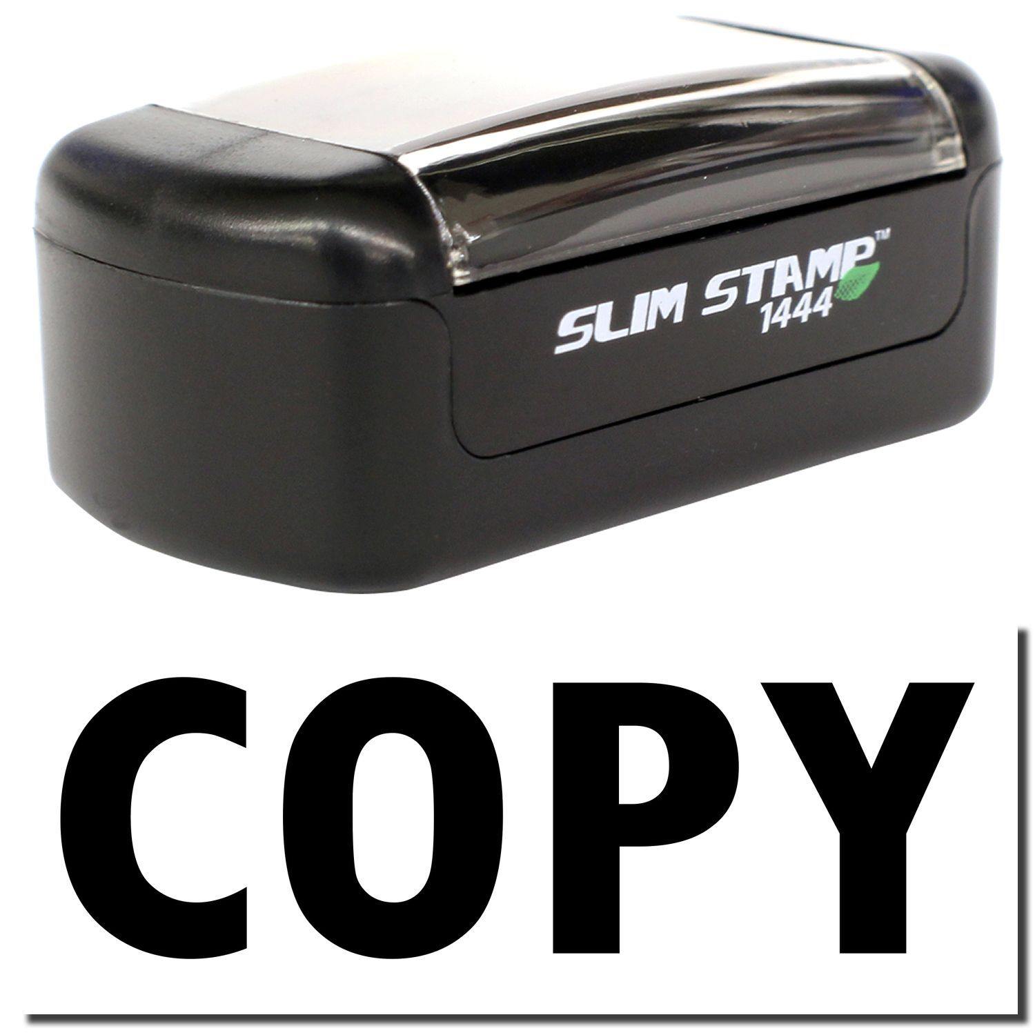 A stock office pre-inked stamp with a stamped image showing how the text COPY is displayed after stamping.