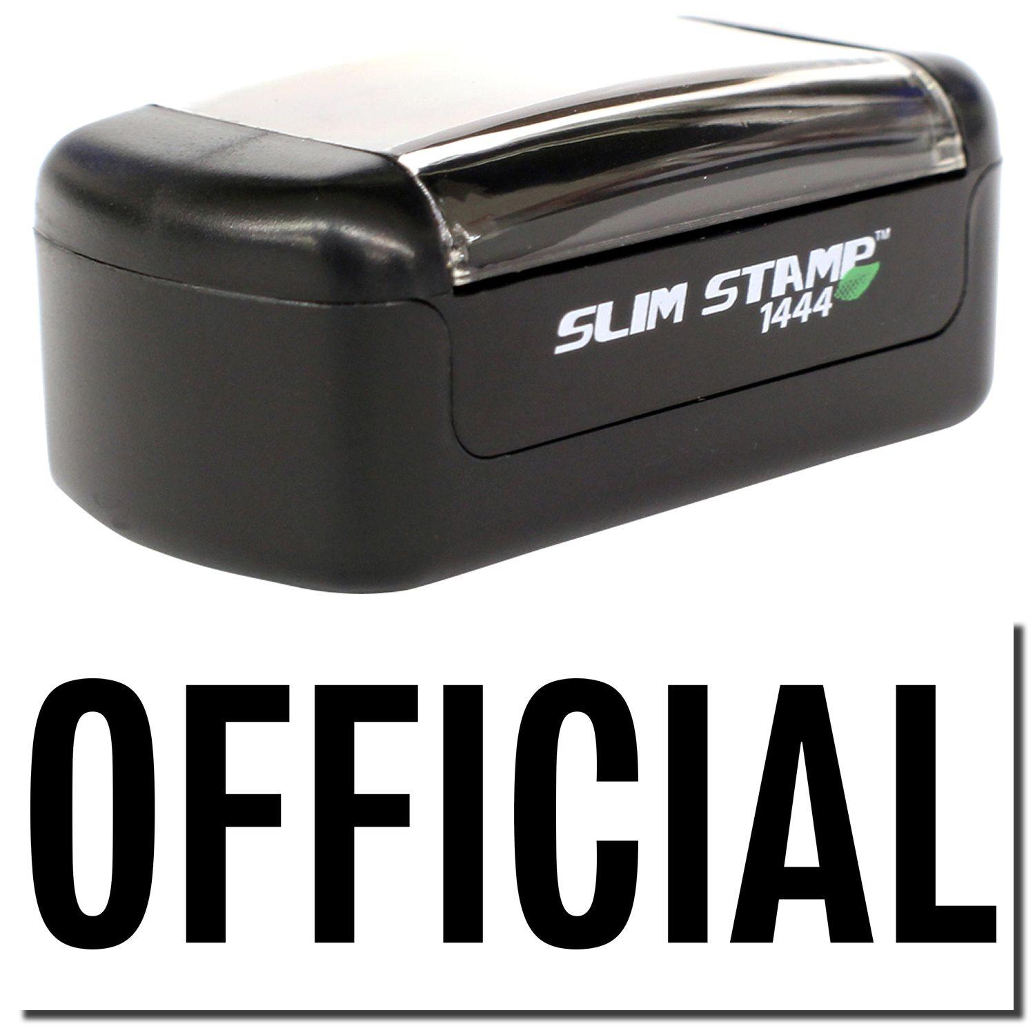 Slim Pre-Inked Official Stamp in black, compact design with 'OFFICIAL' text displayed below the stamp.