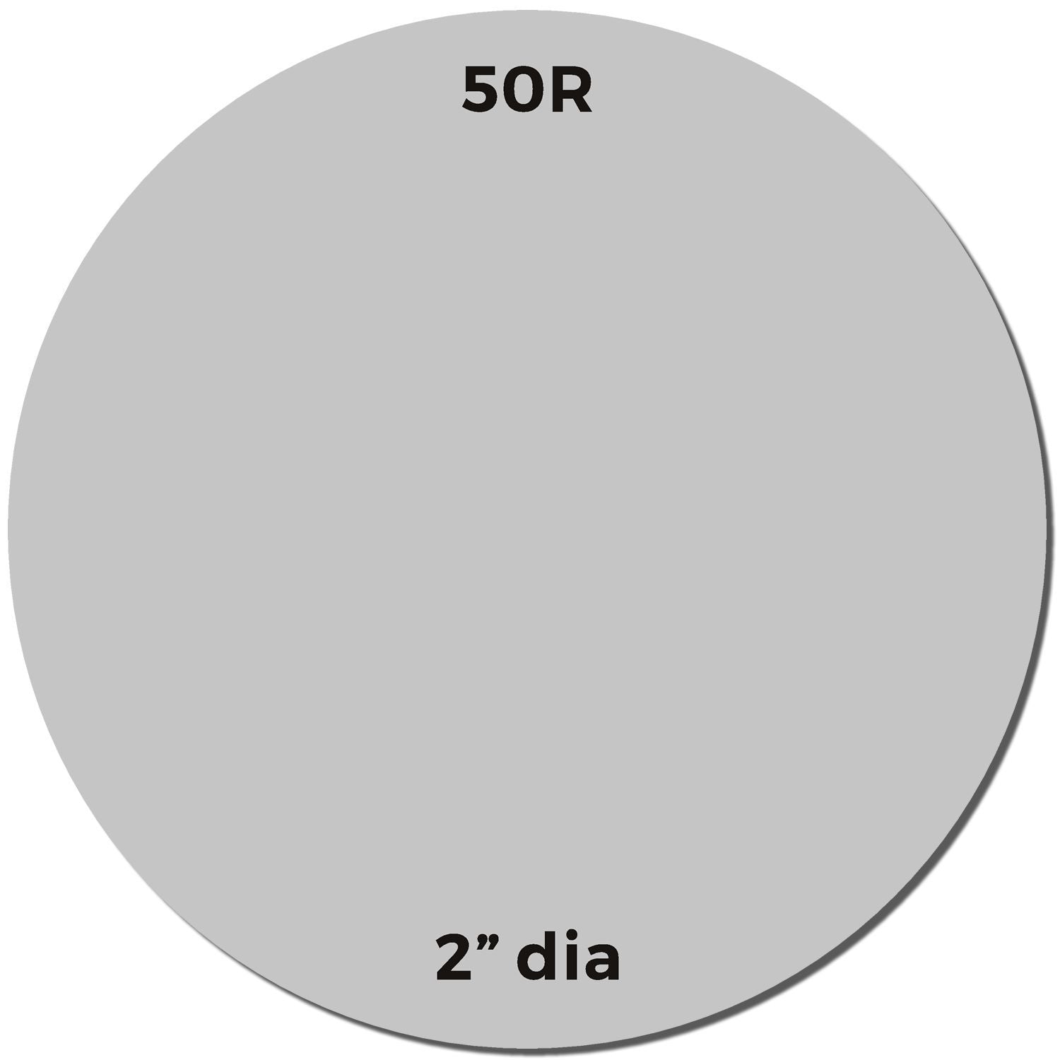 Slim Stamp 50R Pre Inked Stamp 2 Diameter Imprint Sample