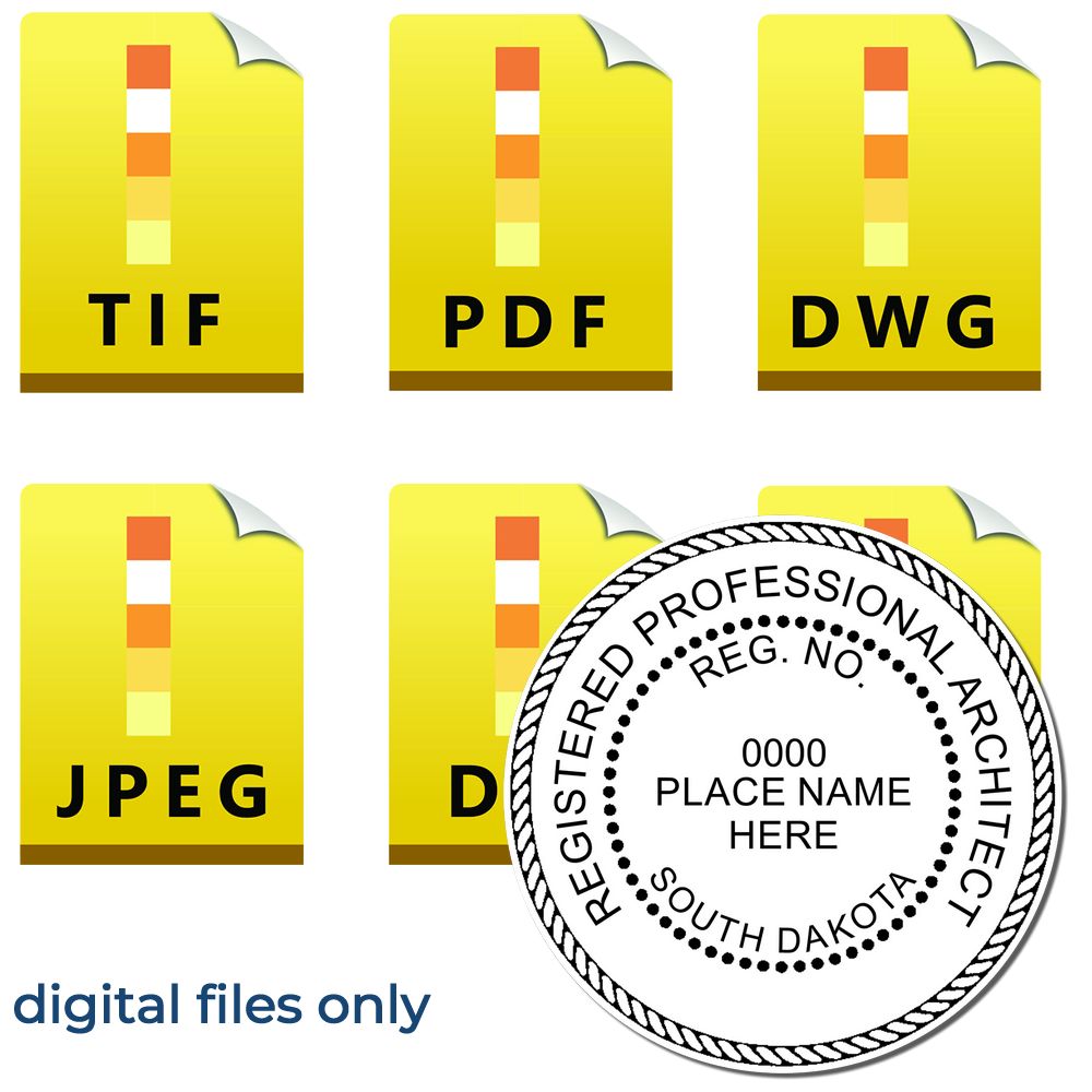 Digital South Dakota Architect Stamp, Electronic Seal for South Dakota Architect Main Image