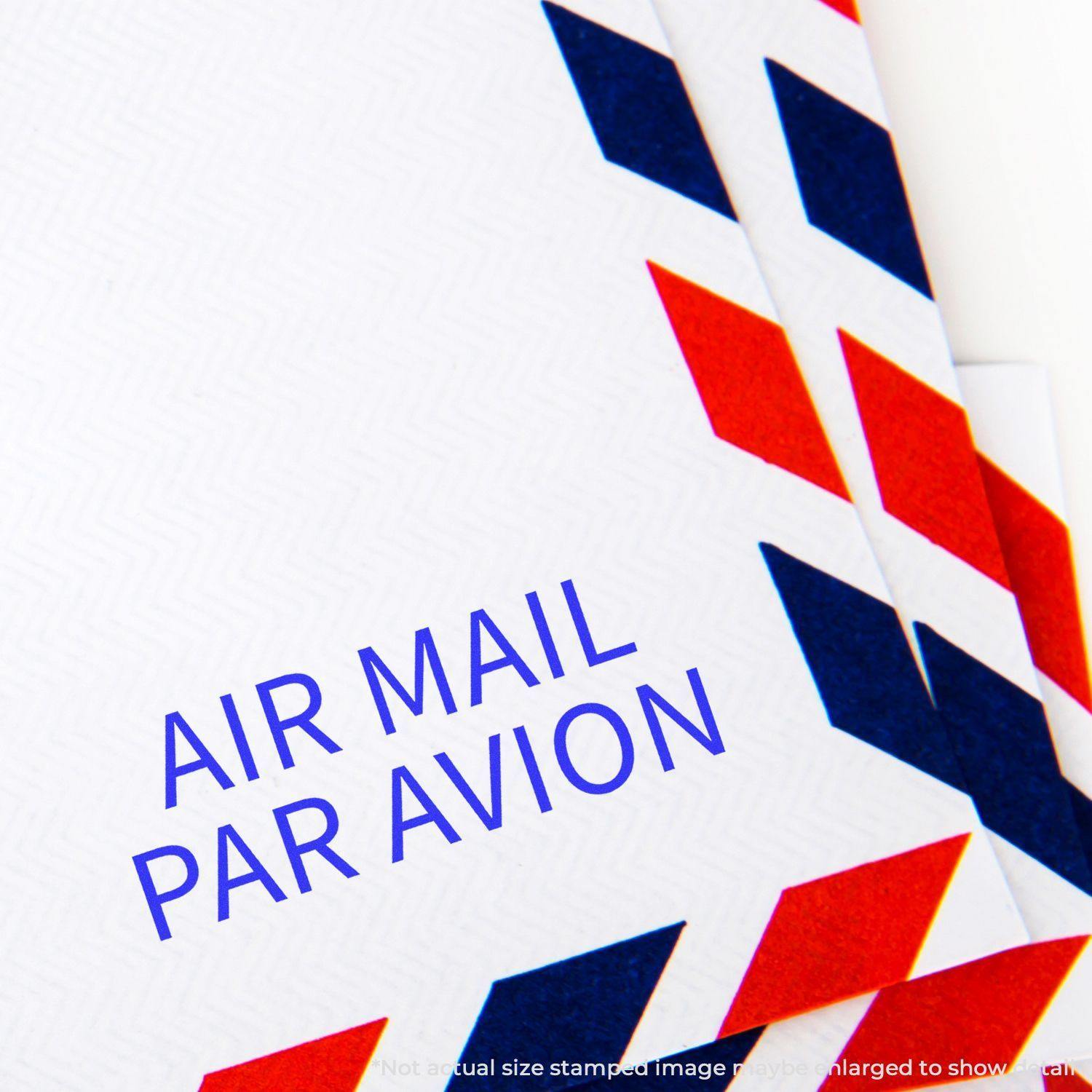 Large Self-Inking Air Mail Par Avion Stamp Lifestyle Photo