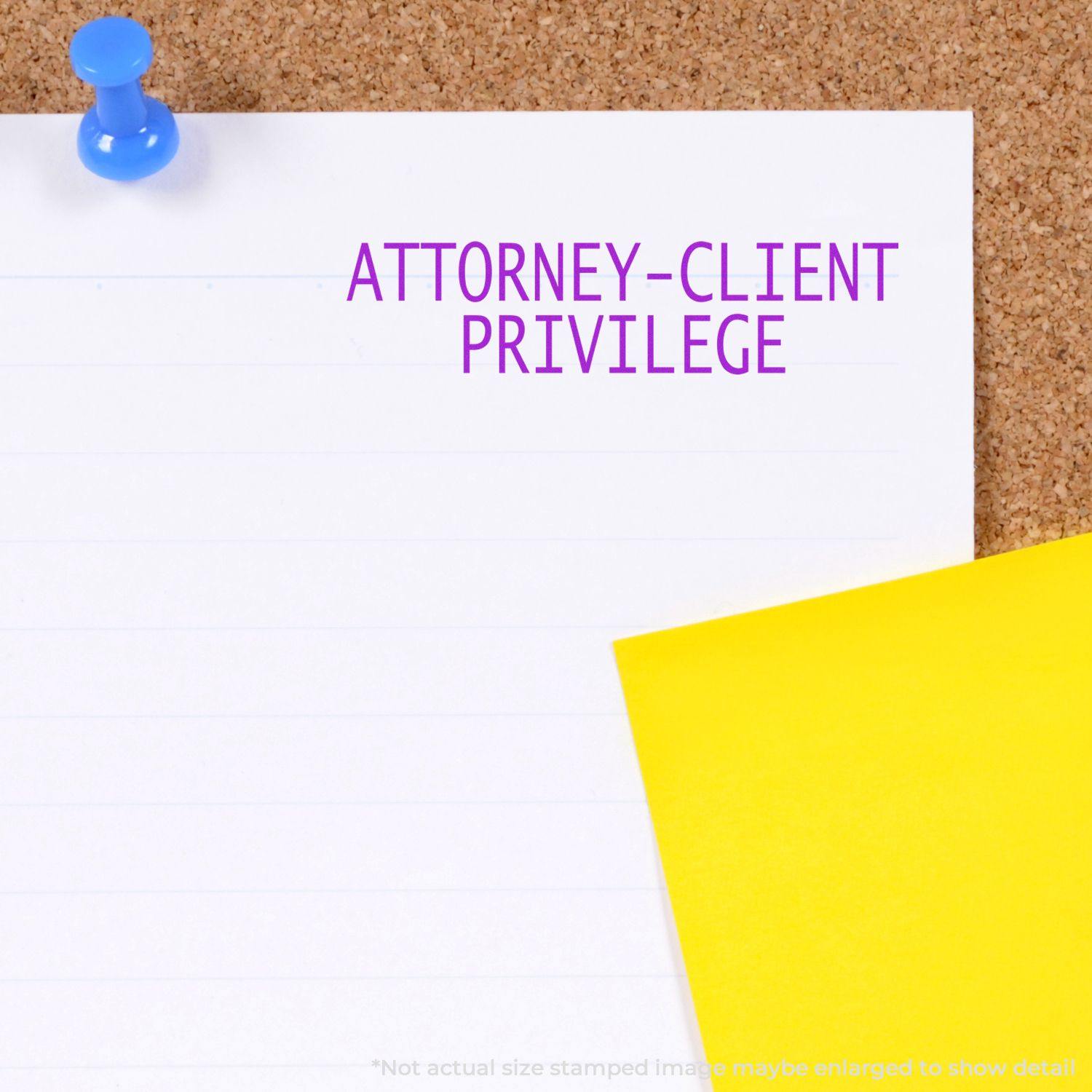 Attorney Client Privilege Rubber Stamp In Use Photo