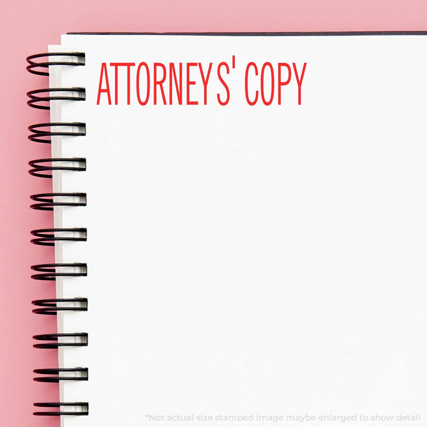 In Use Large Self-Inking Attorneys' Copy Stamp Image