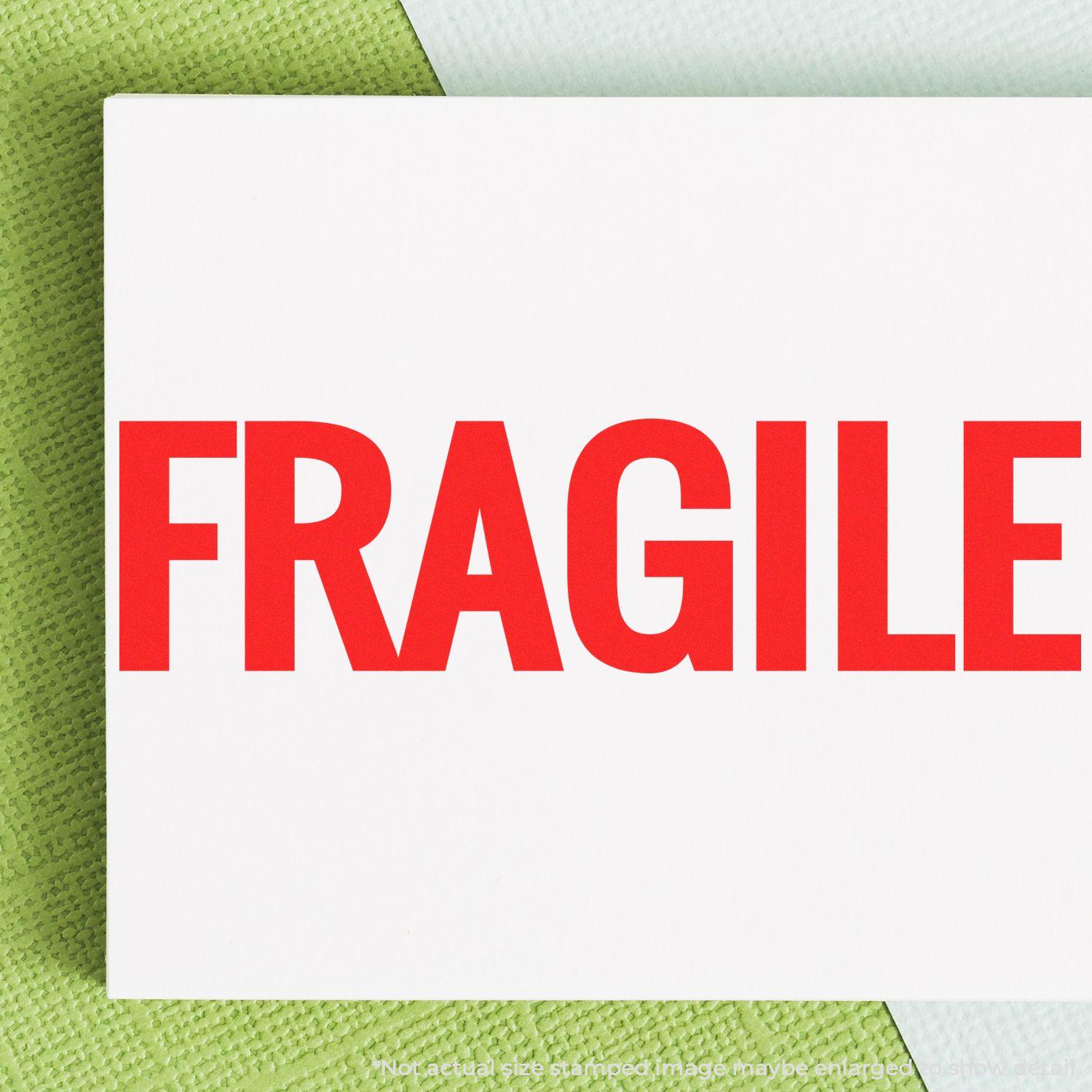 In Use Bold Fragile Rubber Stamp Image