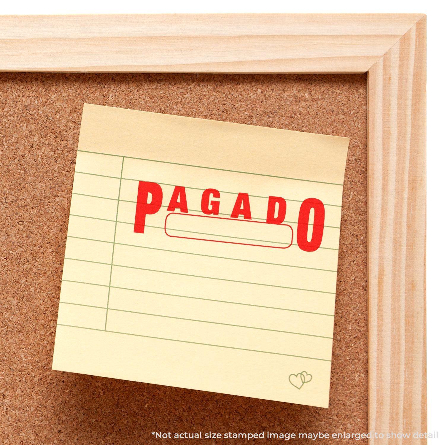 Pagado with Box Rubber Stamp - Engineer Seal Stamps - Brand_Acorn, Impression Size_Small, Stamp Type_Regular Stamp, Type of Use_Business, Type of Use_General, Type of Use_Office