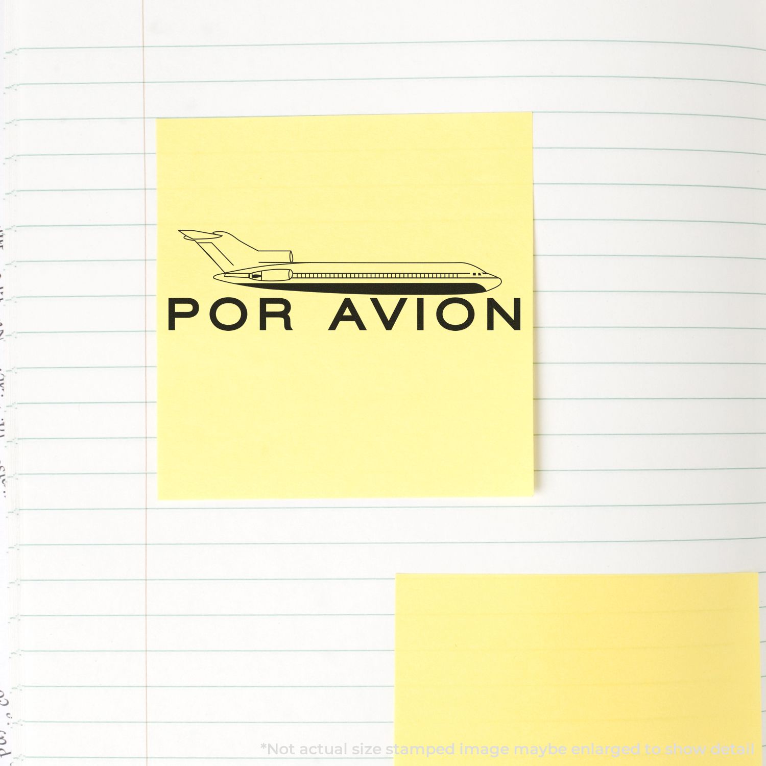 Self-Inking Por Avion Stamp In Use Photo