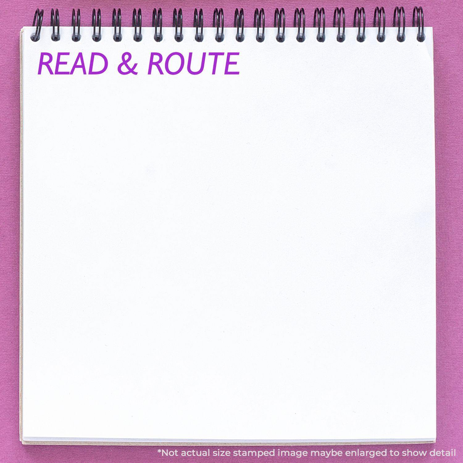 In Use Large Read Route Rubber Stamp Image