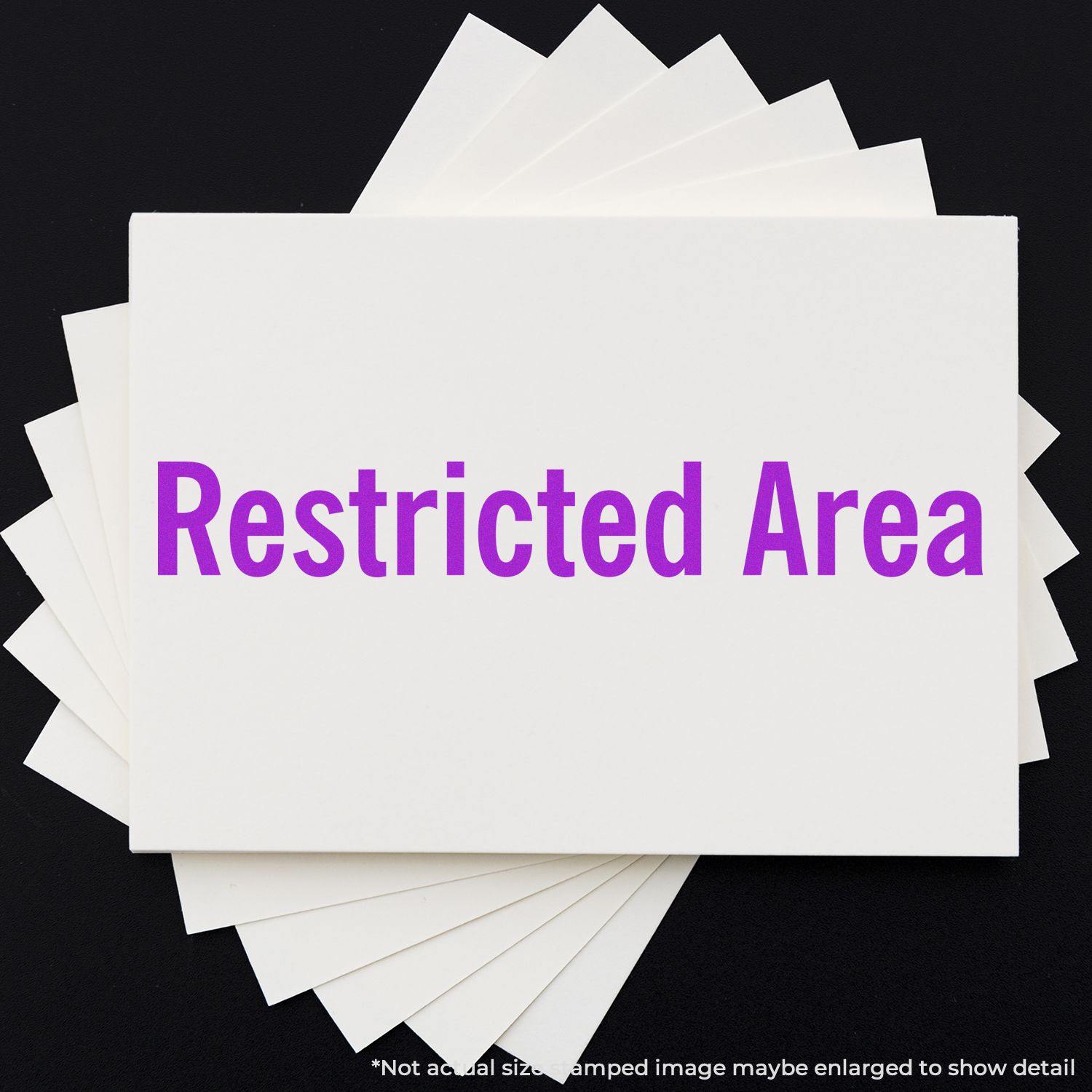 Large Restricted Area Rubber Stamp In Use Photo