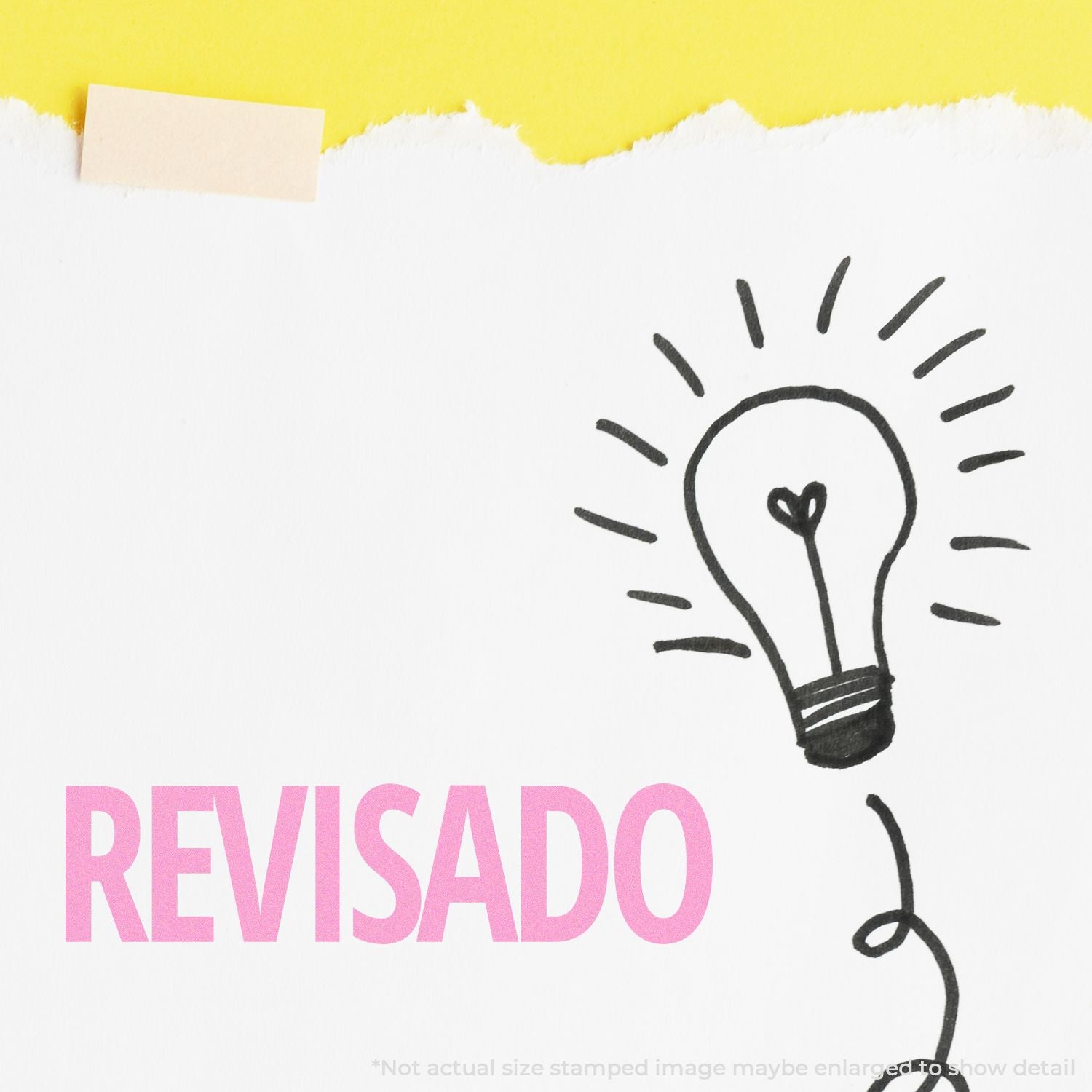 Self-Inking Revisado Stamp In Use Photo