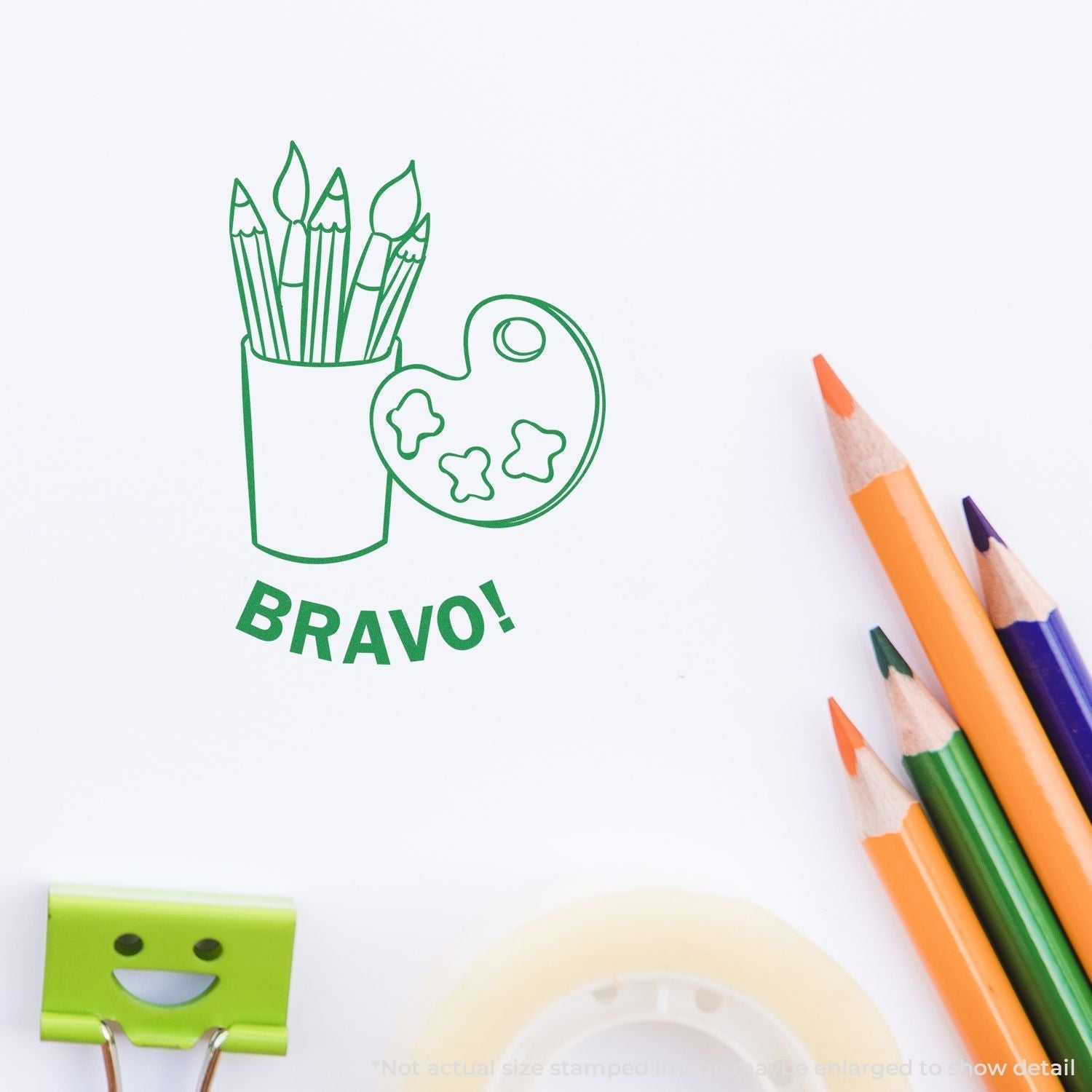 Self-Inking Round Bravo Stamp Lifestyle Photo