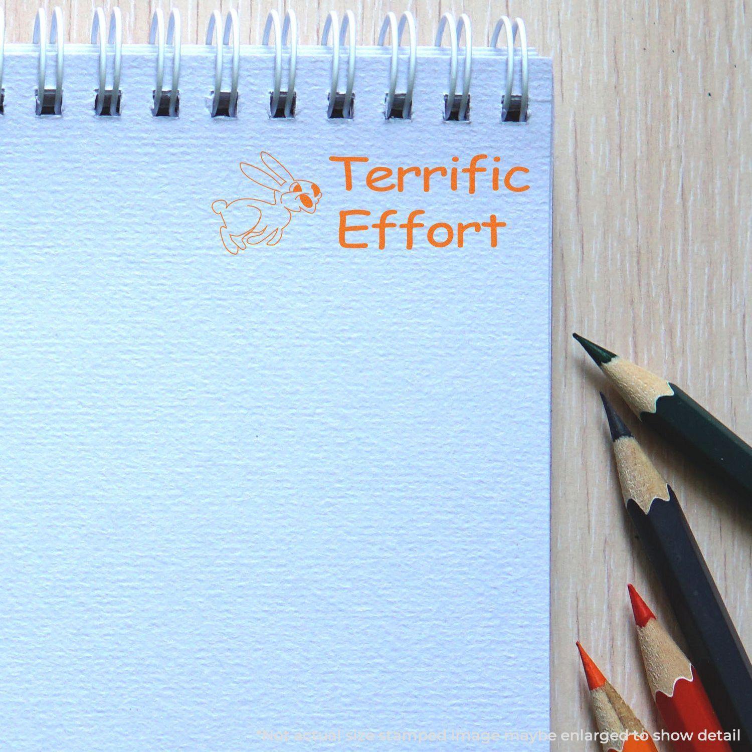 In Use Large Pre-Inked Terrific Effort Stamp Image