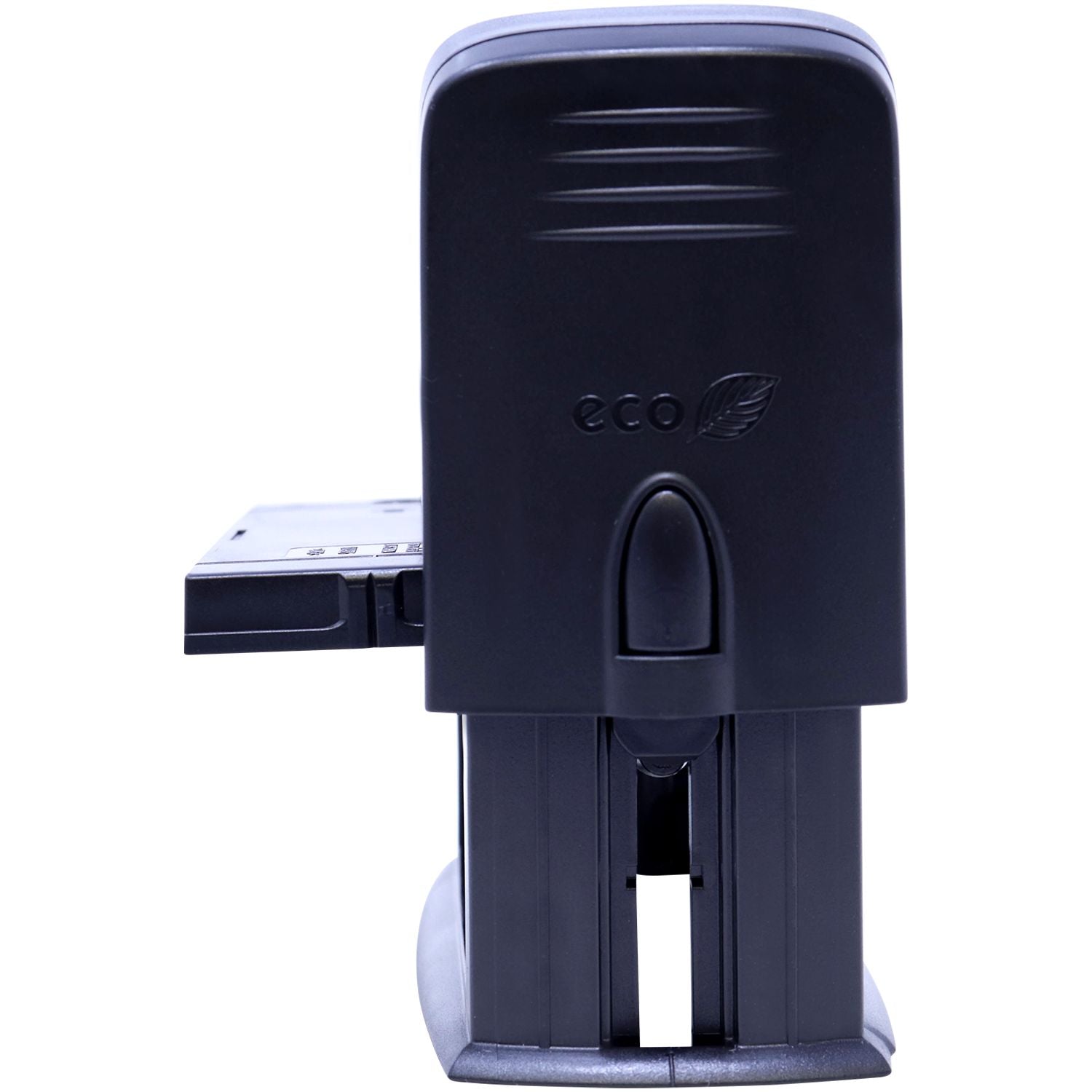 Custom Self Inking Stamp Trodat 4925 Size 1 x 3-1/4, side view with pad extended, eco-friendly design.