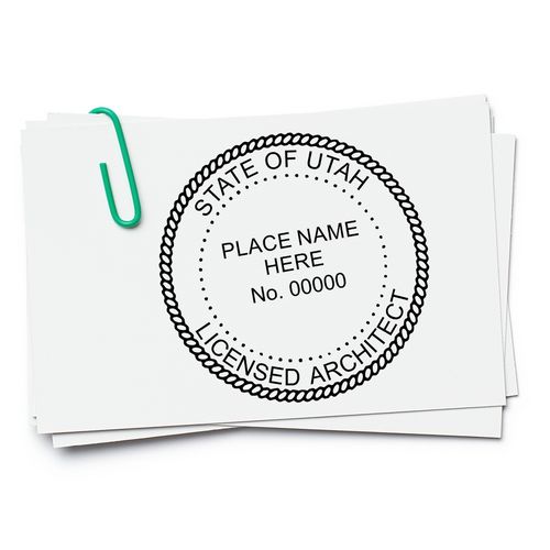 Digital Utah Architect Stamp, Electronic Seal for Utah Architect Enlarged Imprint