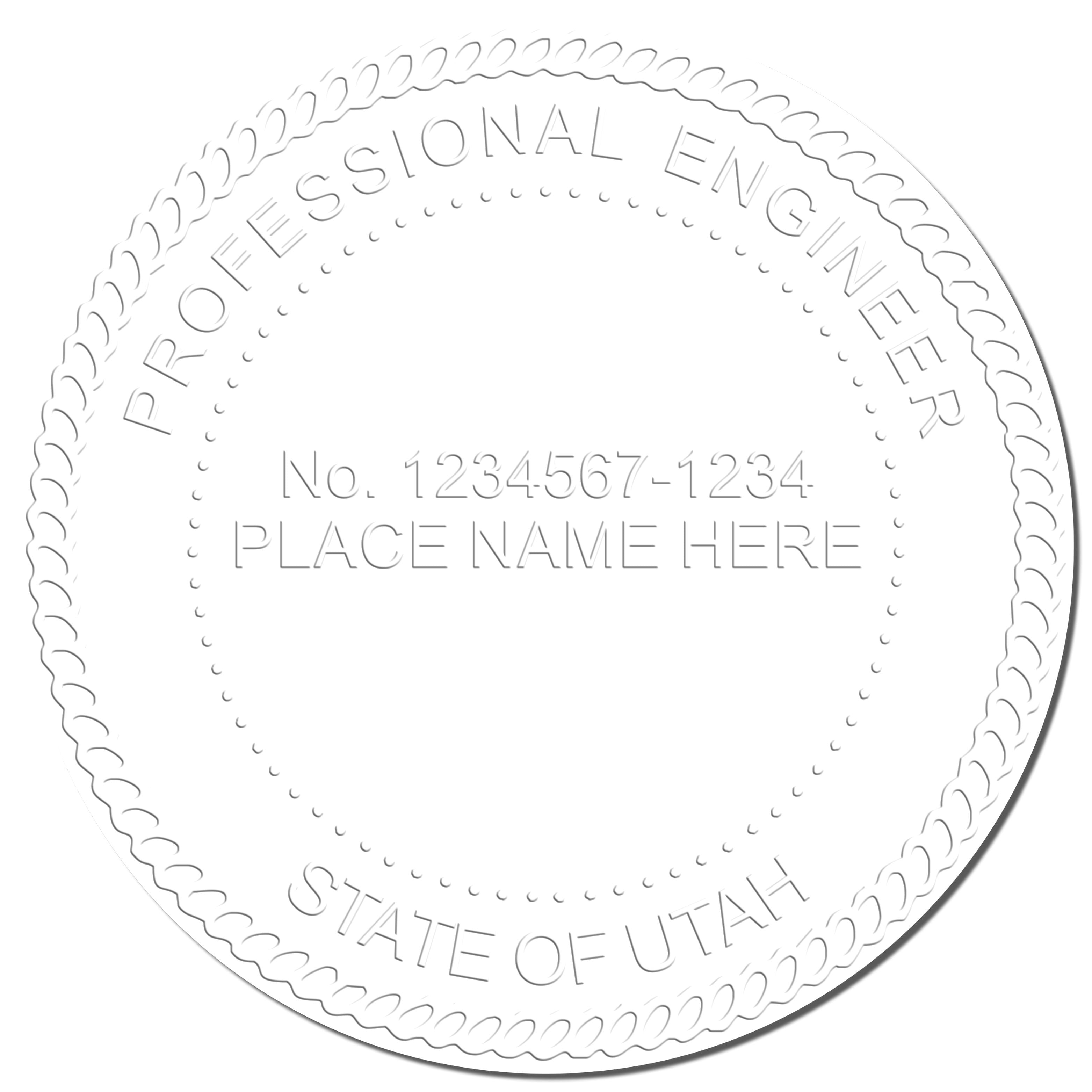 This paper is stamped with a sample imprint of the State of Utah Extended Long Reach Engineer Seal, signifying its quality and reliability.