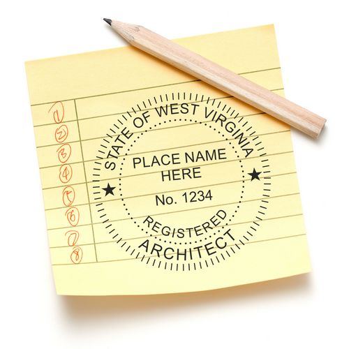 Premium MaxLight Pre-Inked West Virginia Architectural Stamp Feature Photo