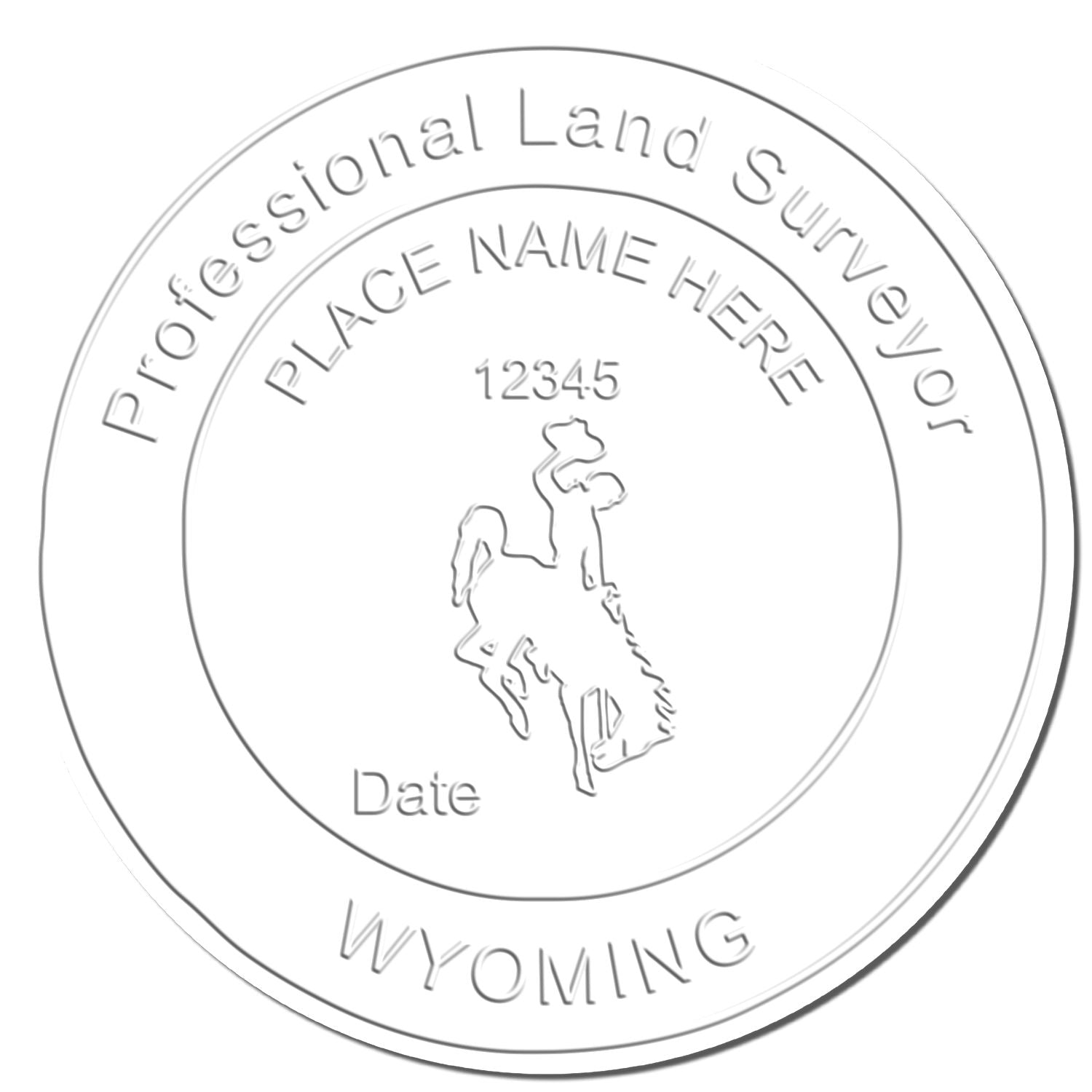This paper is stamped with a sample imprint of the Long Reach Wyoming Land Surveyor Seal, signifying its quality and reliability.