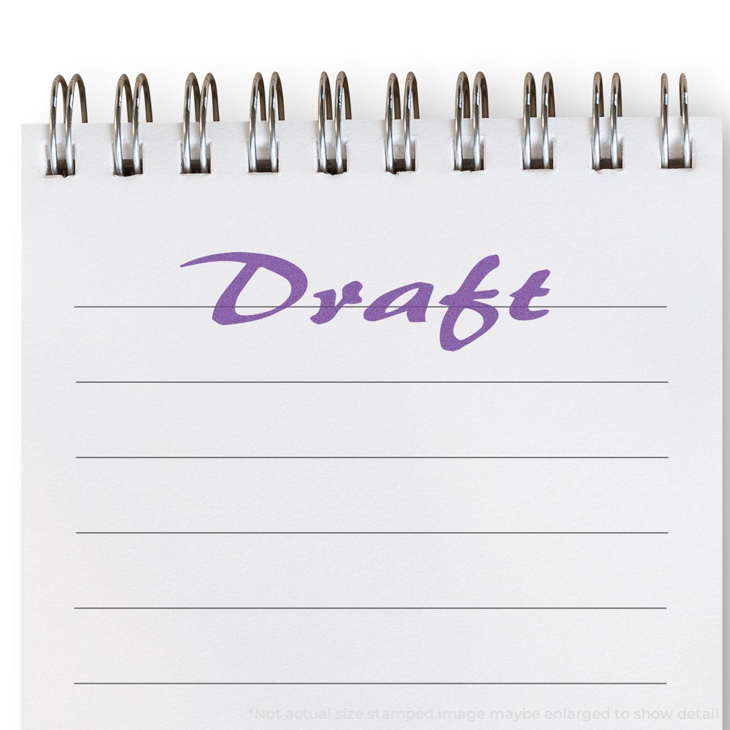 Purple Draft Xstamper Stamp In Use