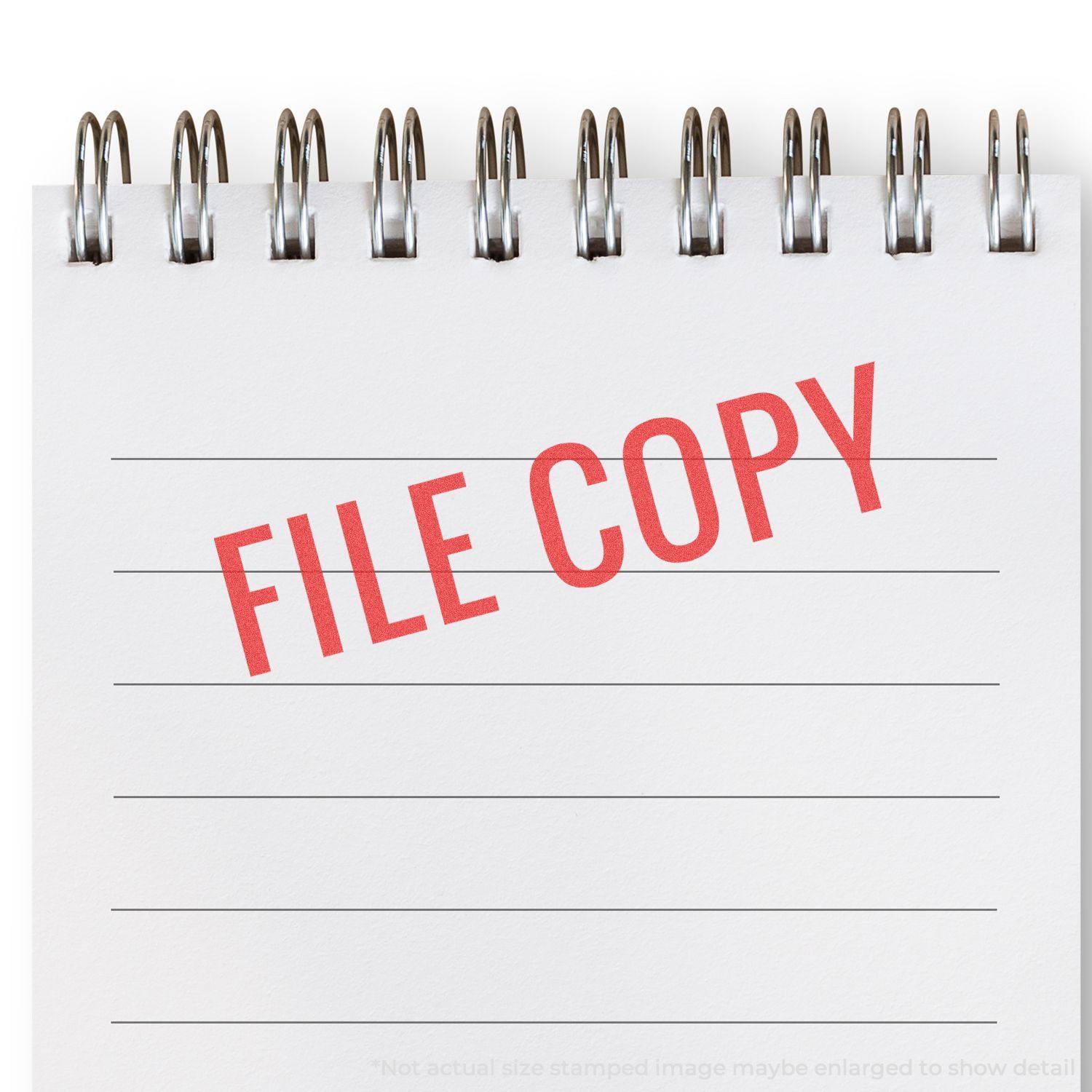 Red File Copy Xstamper Stamp In Use