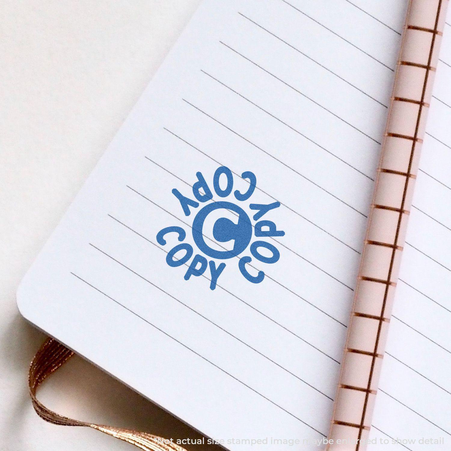 Round Blue Copy Xstamper Stamp Lifestyle Photo