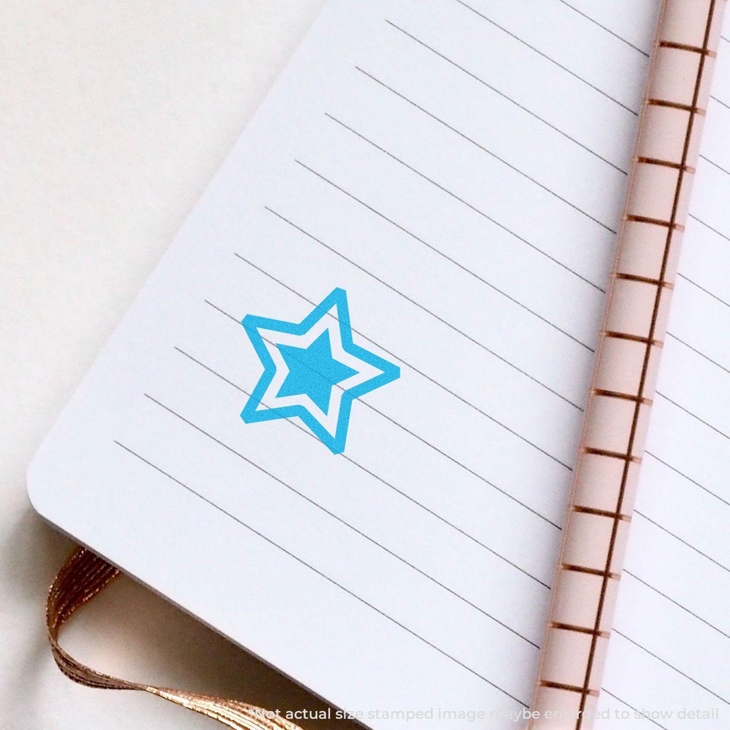 Round Blue Star Xstamper Stamp Lifestyle Photo