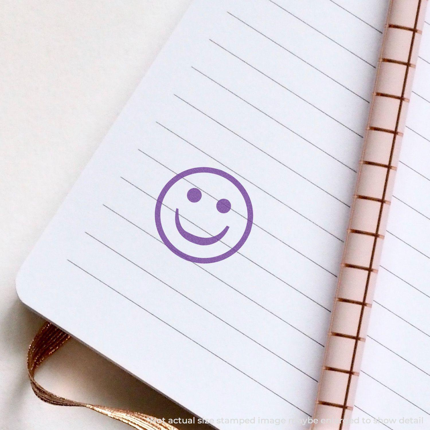 Round Violet Smiley Face Xstamper Stamp Lifestyle Photo