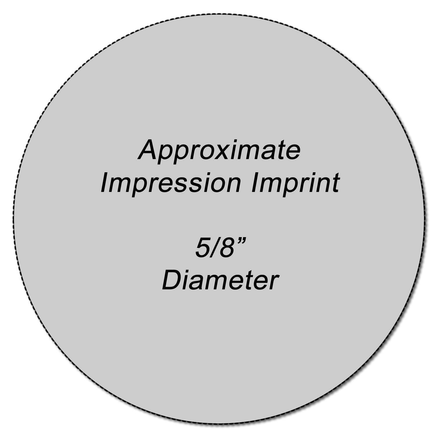 Round Faxed Xstamper Stamp Impression Size